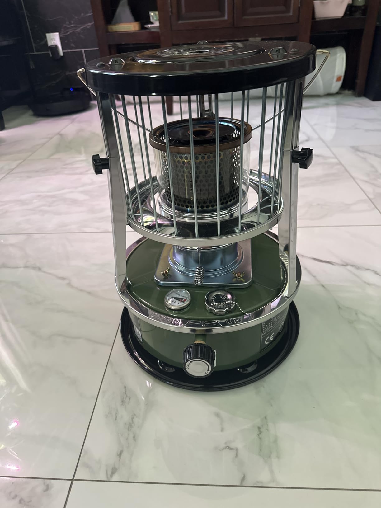 10,000 BTU Kerosene Heater & Stove, Kerosene Heaters for Indoor Use | Non Electric, Adjustable Height, Portable, Emergency, for Camping, Cooking, Garage, Home, Green customer photo 2