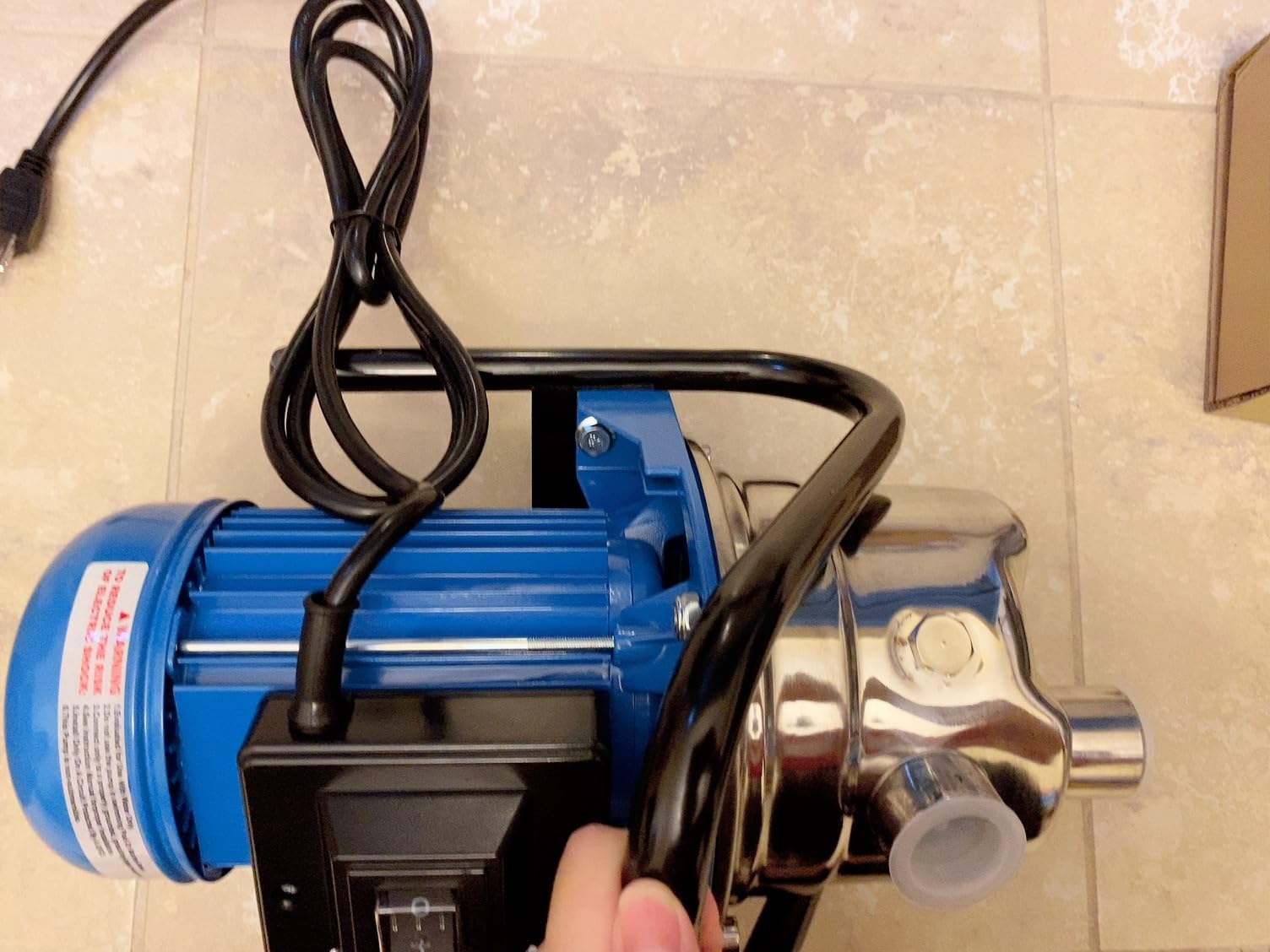 FOTING 1.6HP Portable Shallow Well Pump, 1600GPH 115V Garden Pump Jet Pumps, Stainless Steel Water Transfer Draining Irrigation Pumps, Water Booster Jet Pump for Home Garden Lawn Farm, Blue customer photo 1