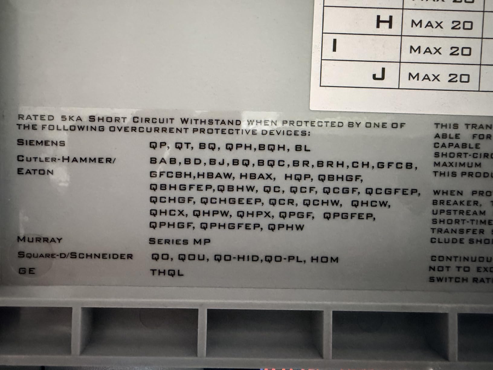 Generator Transfer Switch, 50A Pro/Tran2 10-Circuit 2 Manual Transfer Switch, Marked customer photo 1