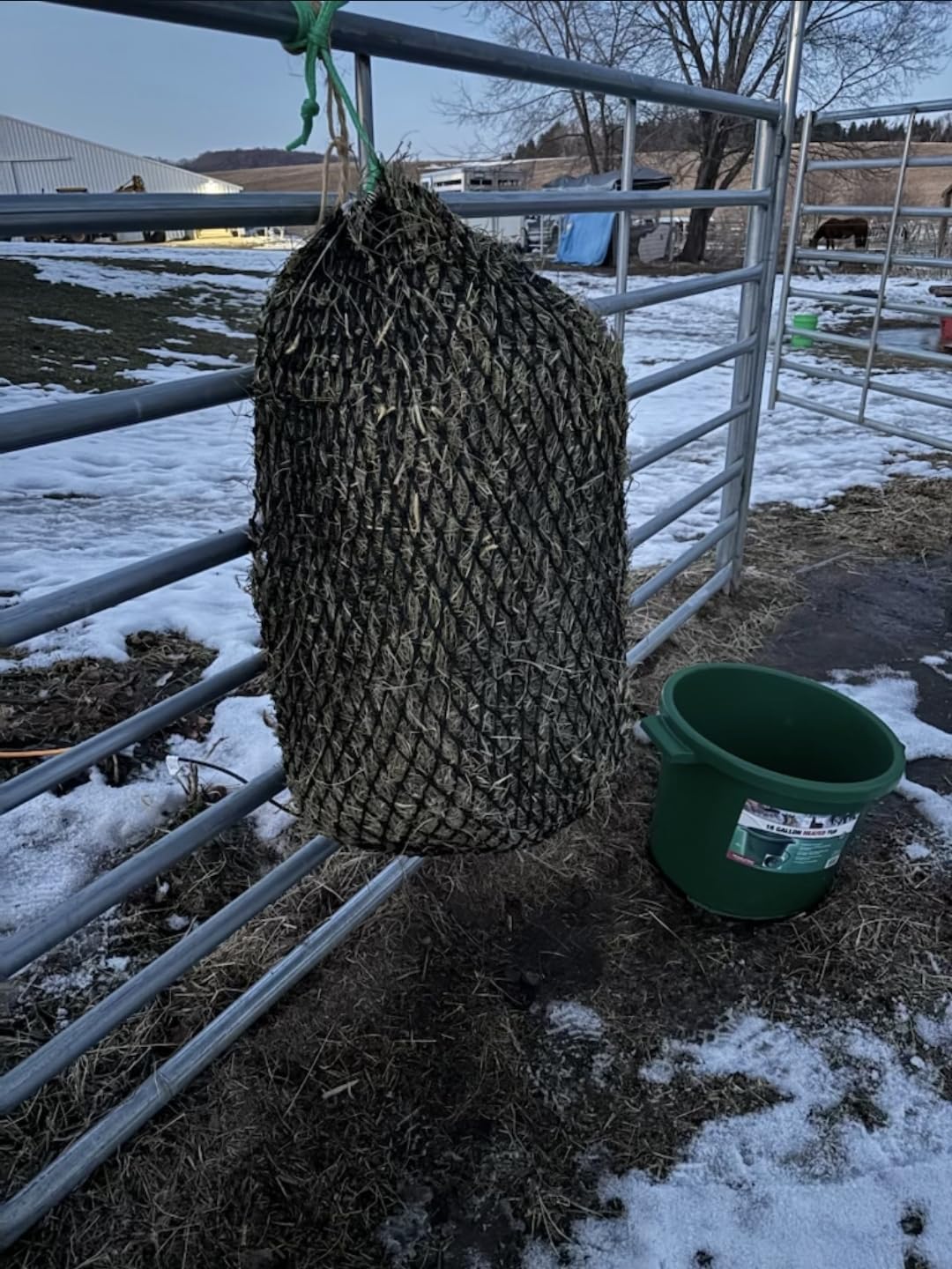 Square Bale Hay Nets for Horses, Premium PE Slow Feed Net with 1.6