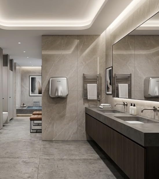 anydry Hand Dryers for Bathroom Commercial Heavy Duty Stainless Steel Cover | HEPA Filter, High-Speed Airflow, Fast Drying, AC 100-130 V, Smart Warm Wind, Plug-in Easy Install and Hardwiring Friendly customer photo 1