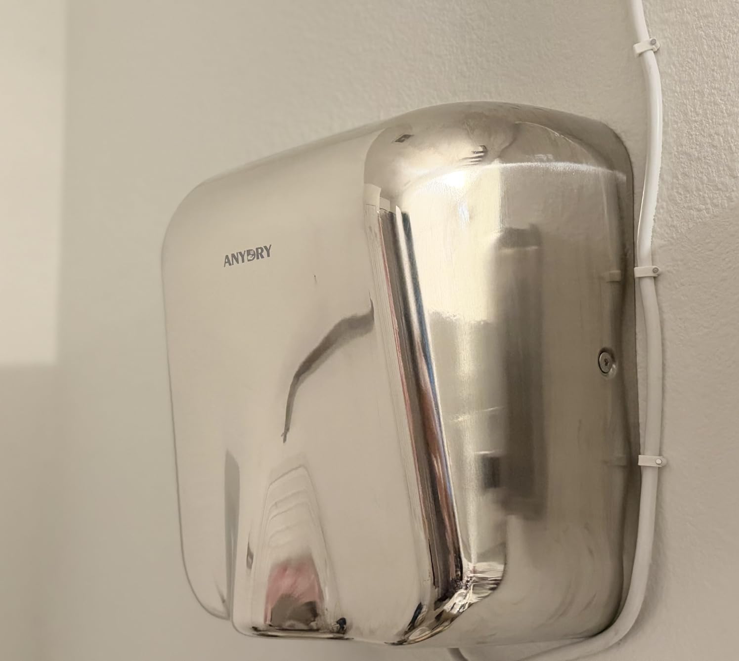 anydry Hand Dryers for Bathroom Commercial Heavy Duty Stainless Steel Cover | HEPA Filter, High-Speed Airflow, Fast Drying, AC 100-130 V, Smart Warm Wind, Plug-in Easy Install and Hardwiring Friendly customer photo 2