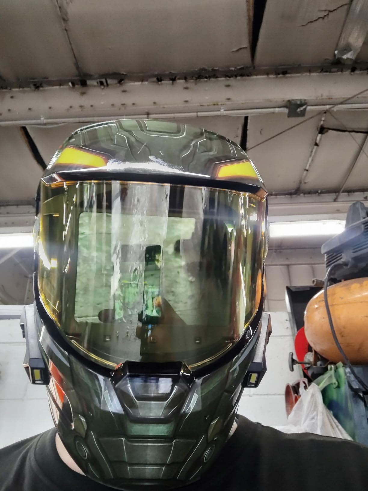 ANDELI Auto Darkening Welding Helmet with 2 Lights, 7.2x3.2 Panoramic View customer photo 1