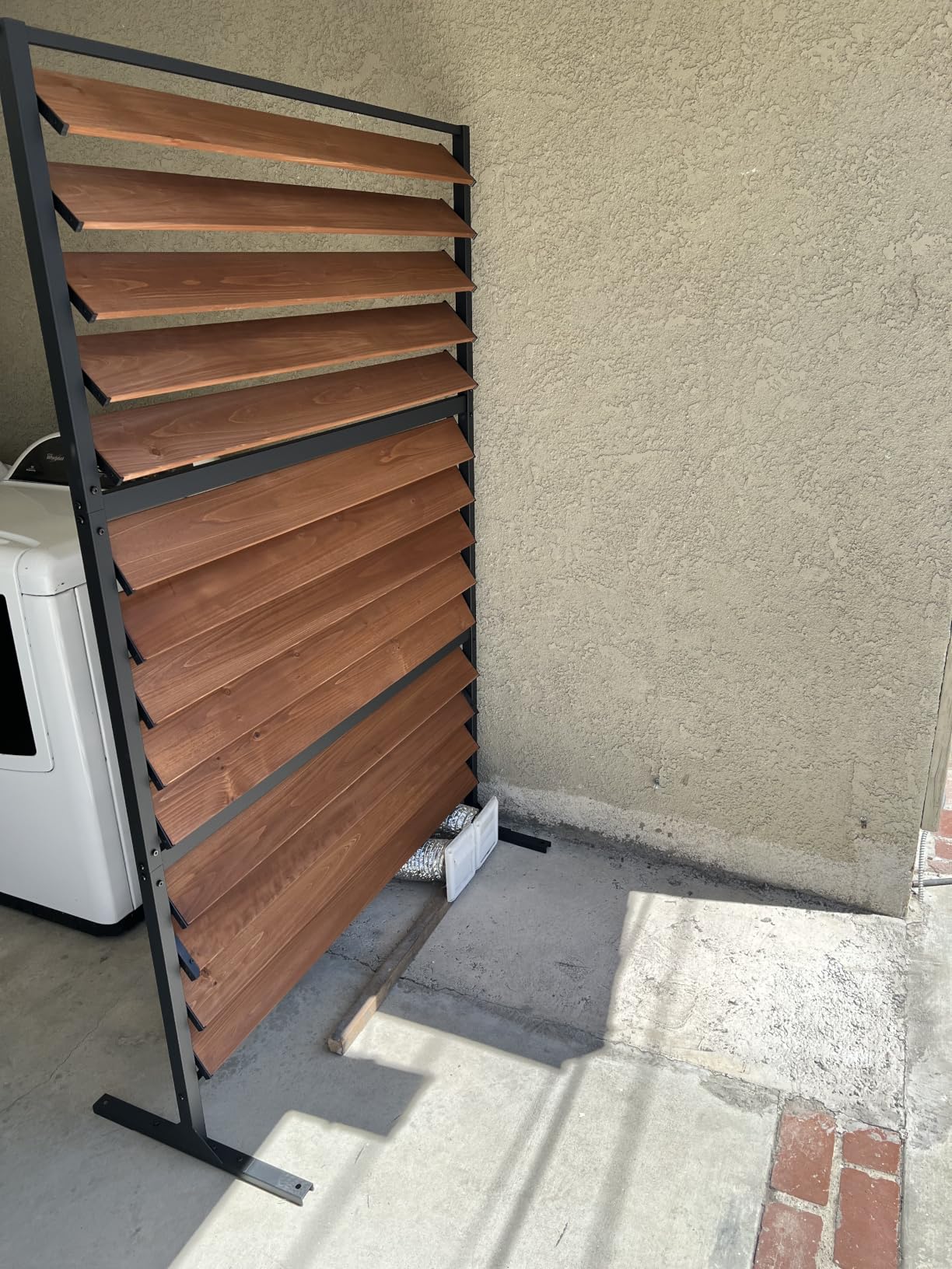 Modern Shade 6x4 ft Louvered Wood Privacy Fence Panel with Louverd Slats | Adjustable Screen with FSC Natural Cedar, Freestanding or Mounted Outdoor Privacy Fence for Deck Privacy Screen, 1 Panel customer photo 2
