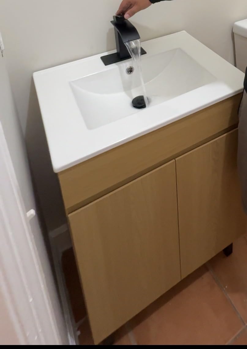 DWVO 36 Inch Bathroom Vanity with Sink | Bathroom Vanity Cabinet, Modern Bathroom Storge Vanity Includes Soft Closing Door, 2 Drawers & Drain customer photo 1