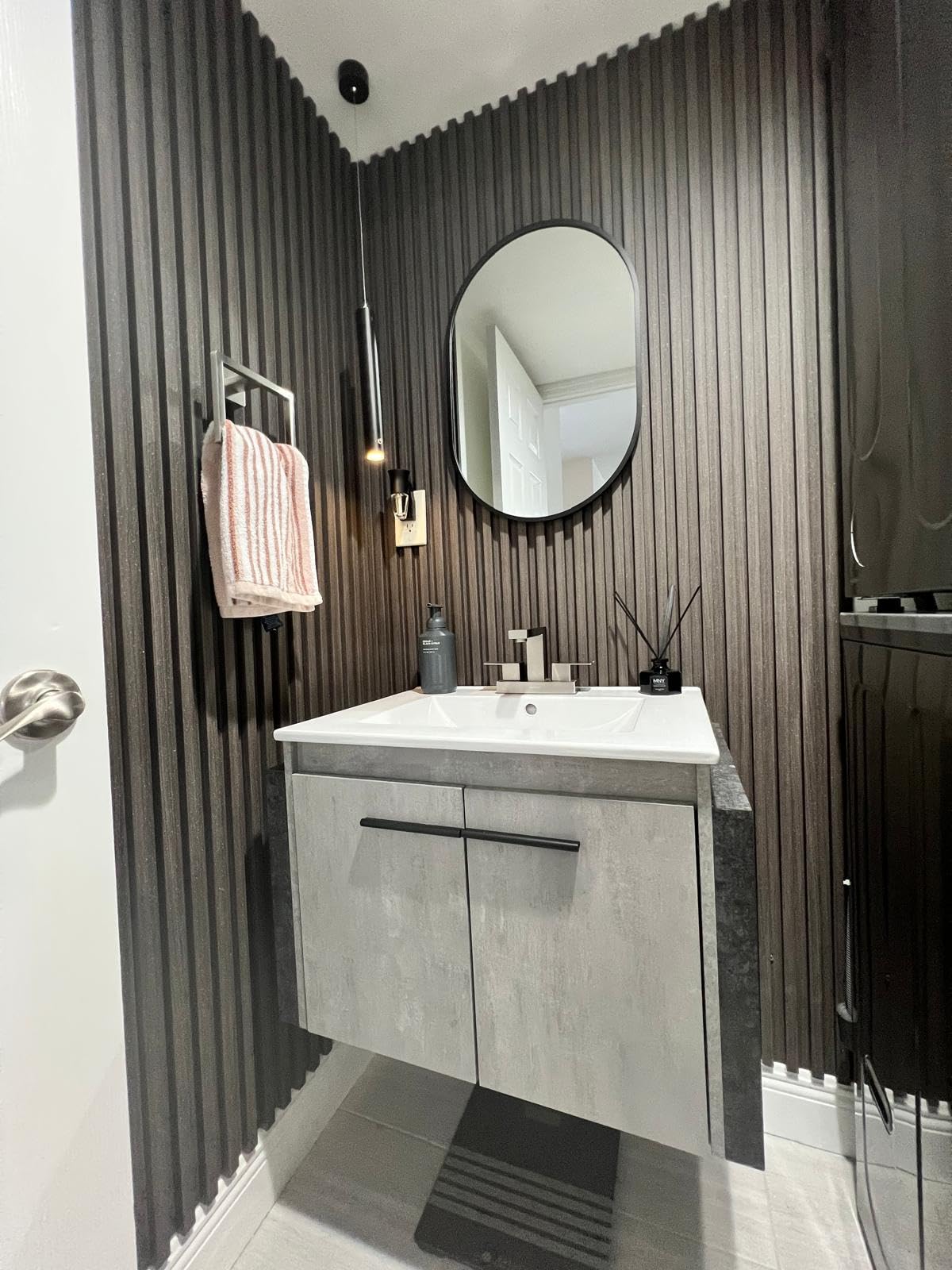 YITAHOME 38 Inch Floating Bathroom Vanity with Sink | Wall Mounted Modern Bathroom Vanity, Bathroom Cabinet Vanity with Three Extra Large Doors customer photo 1