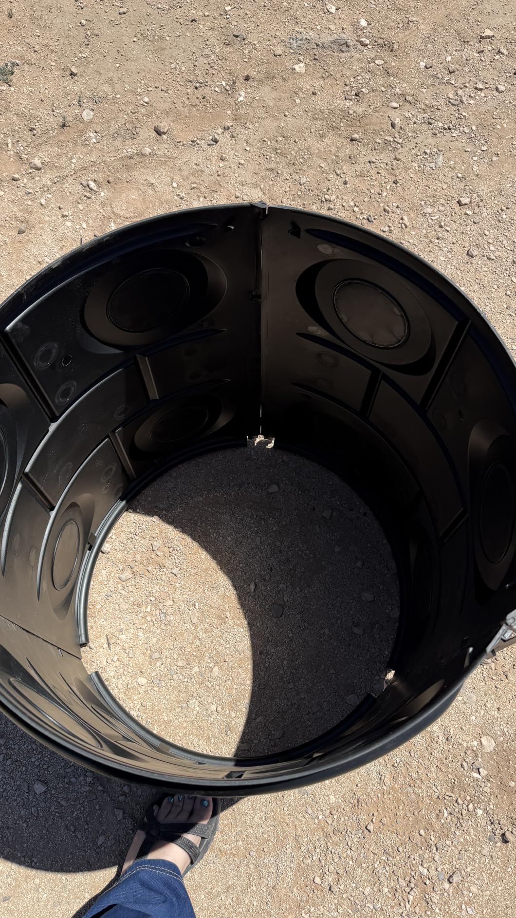 50 Gallon Stormwater Dry Well for Yard Drainage, Underground Stormwater Detention & Infiltration System, Modular Open-Bottom Dry Well Kit with 3 Side Panels, 1 Cover customer photo 1