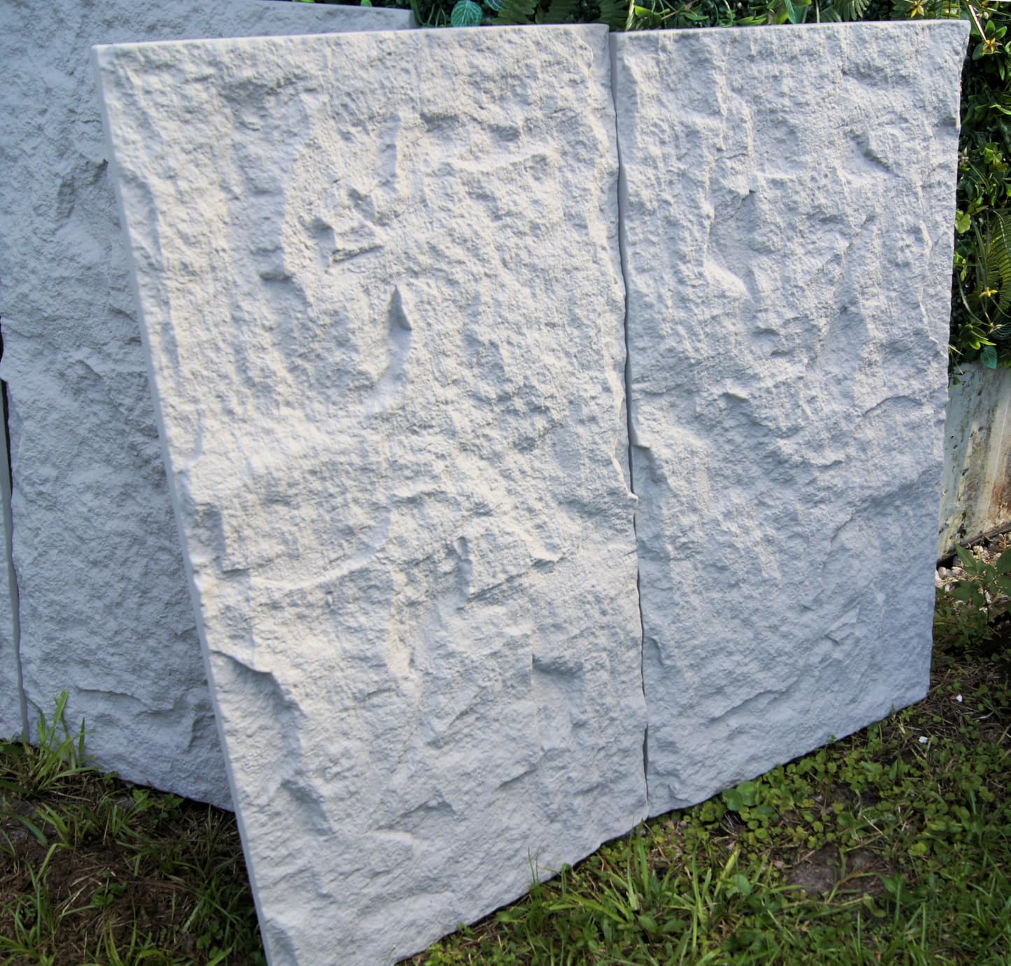 4Pcs Faux Stone Wall Panel 43.3''x23.6'', Lava Stone Design, White | PU Stone Wall Panel for Interior Wall Decor, Bedroom, Living Room, Office customer photo 2