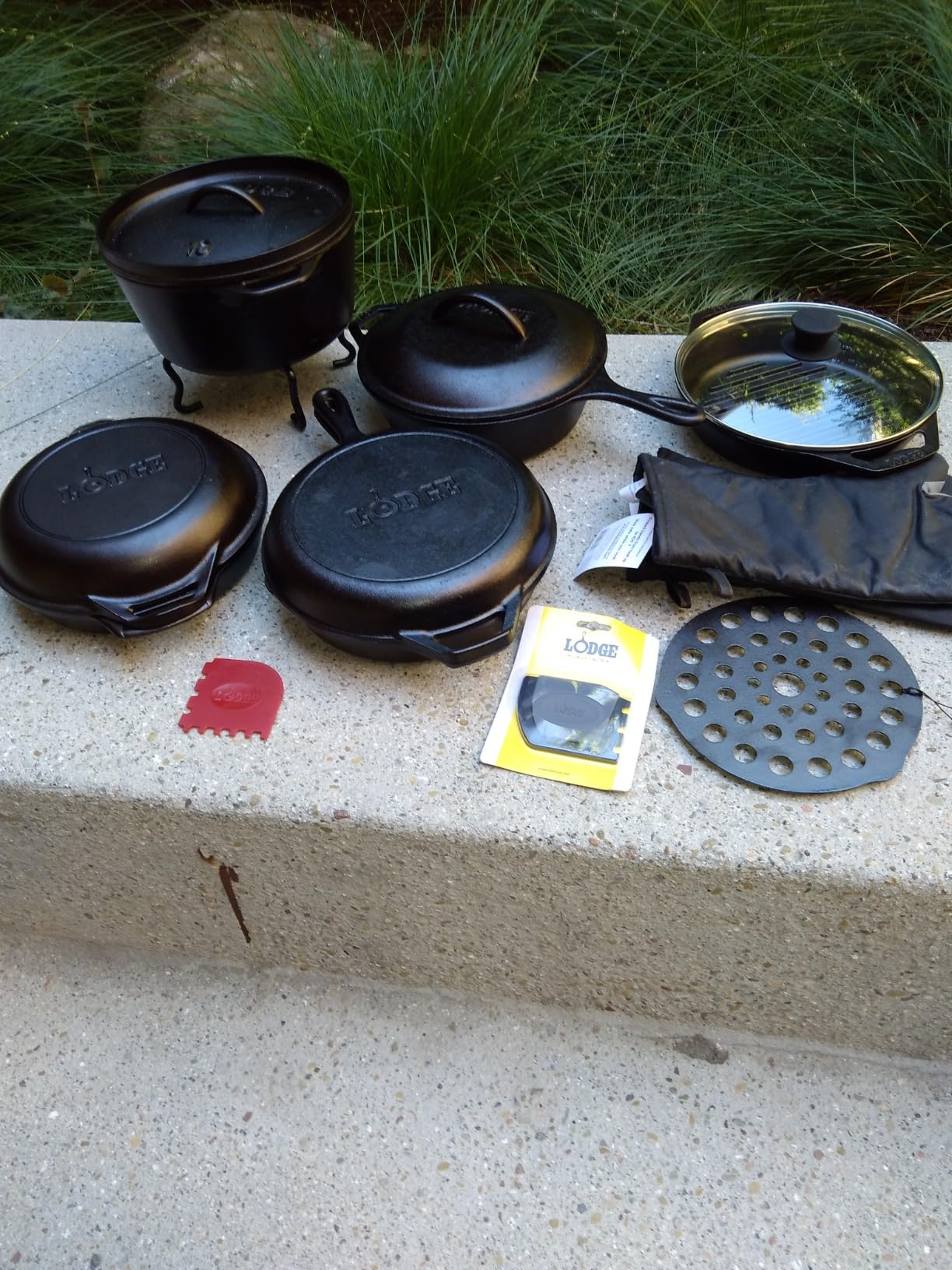 Lodge Cast Iron Combo Cooker - PFAS-Free 2-in-1 3.2 Quart Deep Pot and 10.25 Inch Skillet Set - Dutch Oven with Skillet Lid for Sourdough, Frying, and Camping - Made in the USA customer photo 2