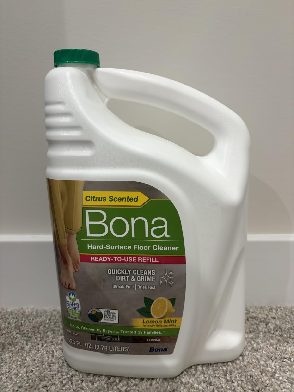 Bona Multi-Surface Floor Cleaner Spray - 32 fl oz - Unscented - Refillable | Residue-Free Floor Cleaning Solution for Stone, Tile, Laminate, and Vinyl Floors customer photo 2