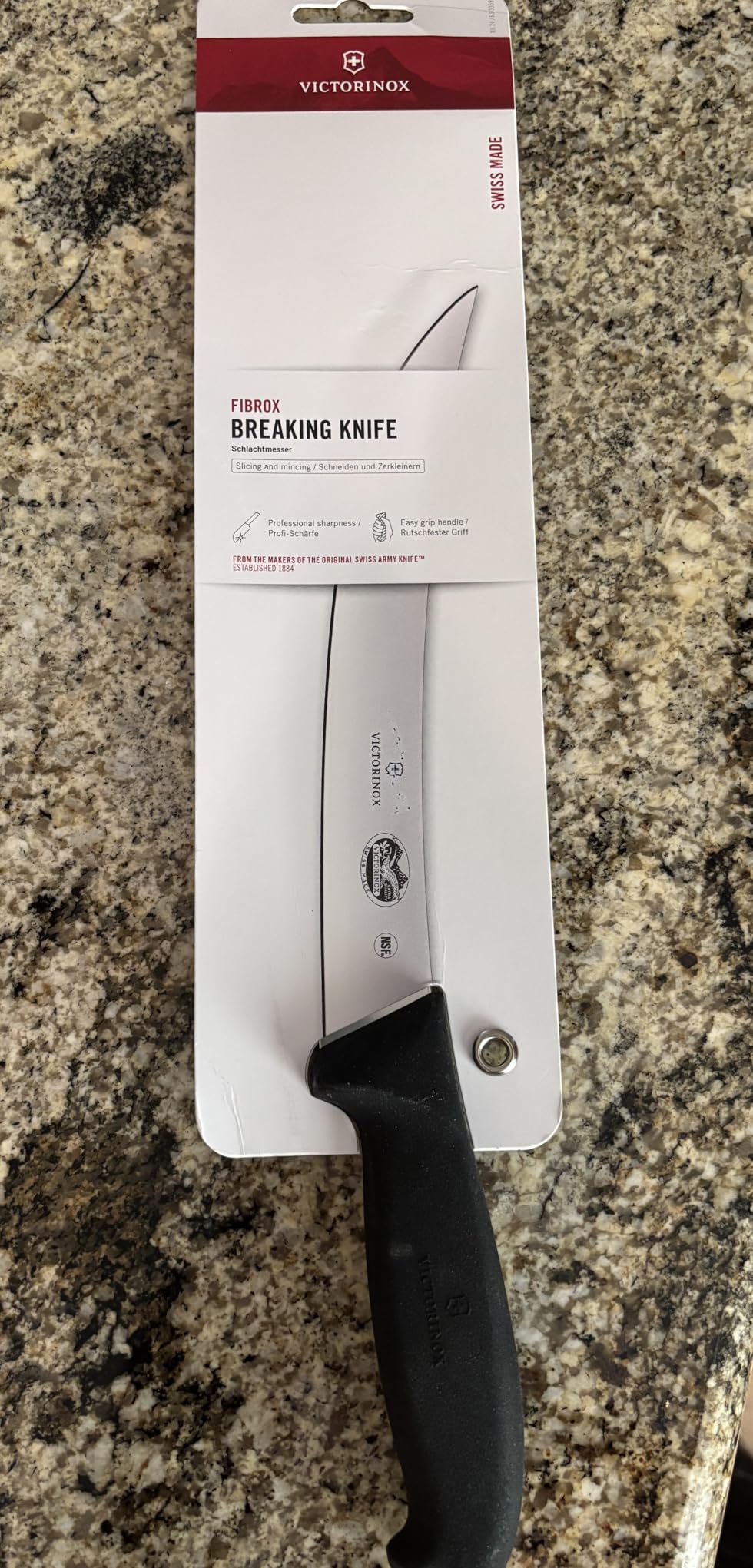 Victorinox Fibrox 8-Inch Curved Breaking Knife - Pro Butcher Slicing Knife | Swiss made stamped stainless steel blade with a non-slip ergonomic handle, NSF approved customer photo 1