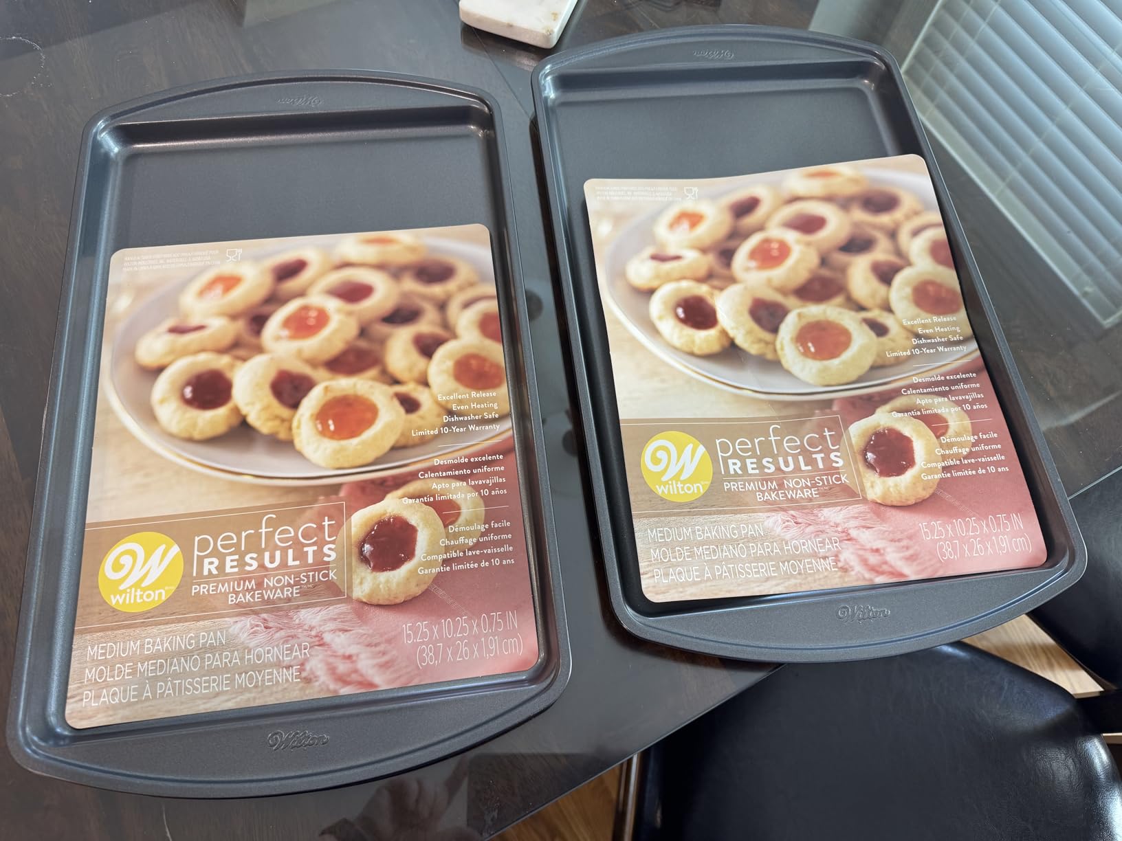 Wilton Gold Non-Stick Cookie Sheet, Made Without PFAS, 15.25 x 10.25 in. customer photo 1