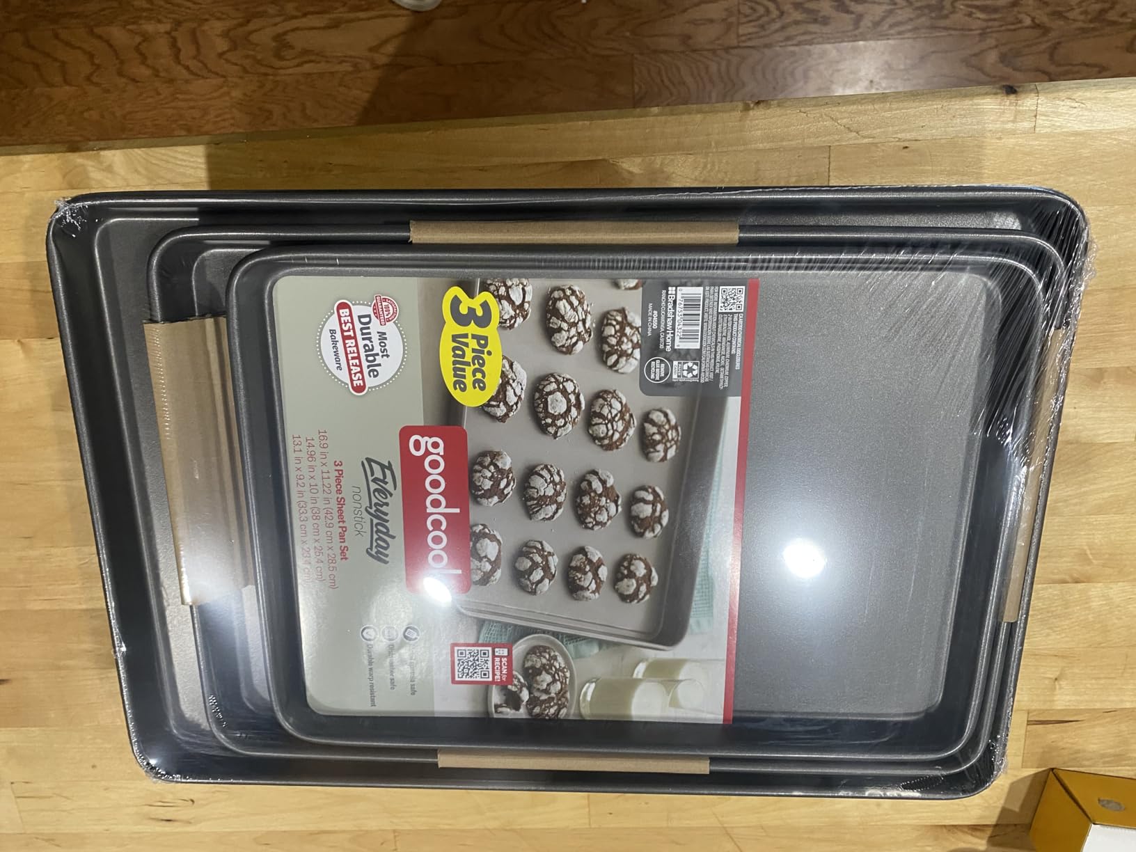 GoodCook Everyday Nonstick Baking Sheet Set, 3 Pack, Carbon Steel Cookie Sheets customer photo 2