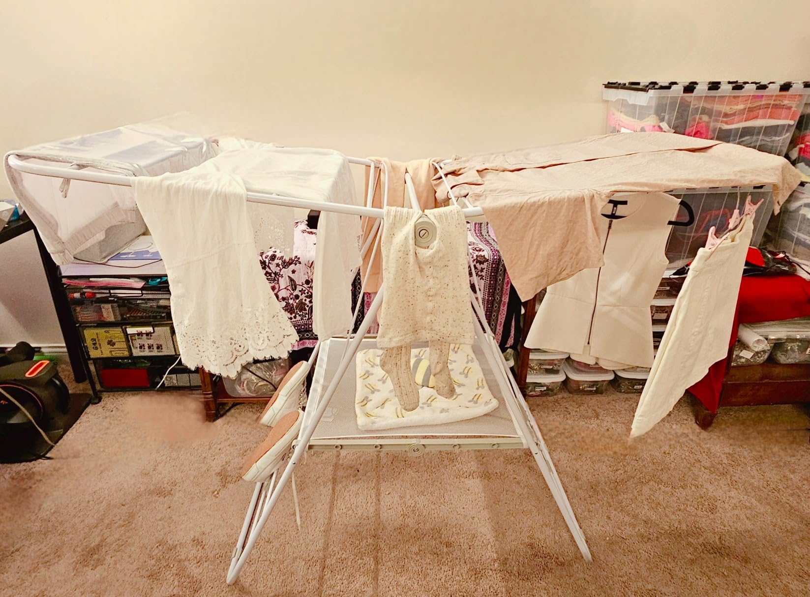 Honey-Can-Do Heavy-Duty Gullwing Clothes Drying Rack, 50 lb, White customer photo 2