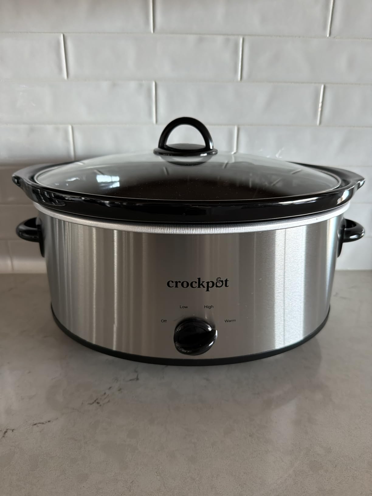 Crock-Pot 7-Quart Manual Slow Cooker, Family Size Serves 8+ People & Fits 6-lb Roast, Removable Stoneware with Warming Setting, Dishwasher Safe for Easy Cleanup, Stainless Steel customer photo 2