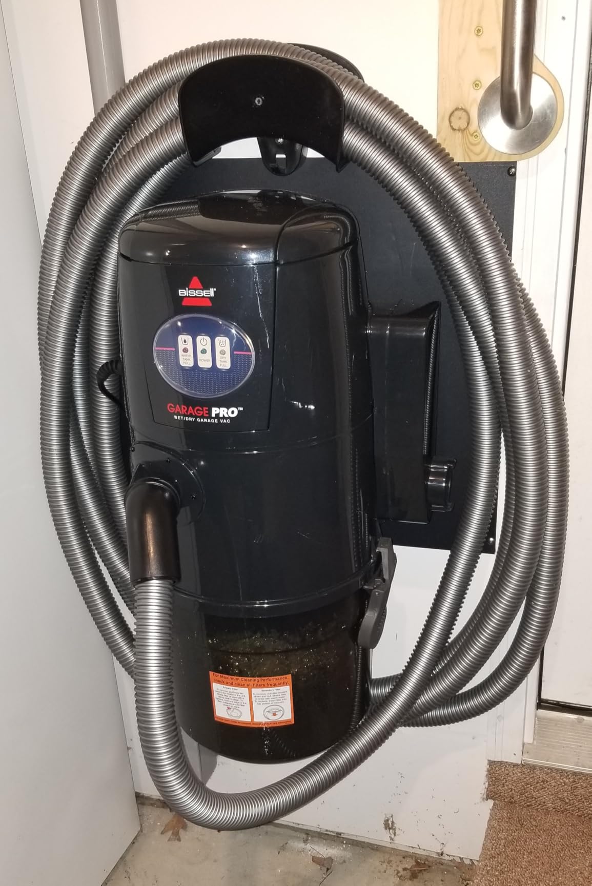 Bissell Garage Pro Wall-Mounted Wet Dry Vacuum/Blower, 18P03 | Auto tool kit included; wall-mount saves floor space; wet/dry blower for garage & vehicle detailing customer photo 1