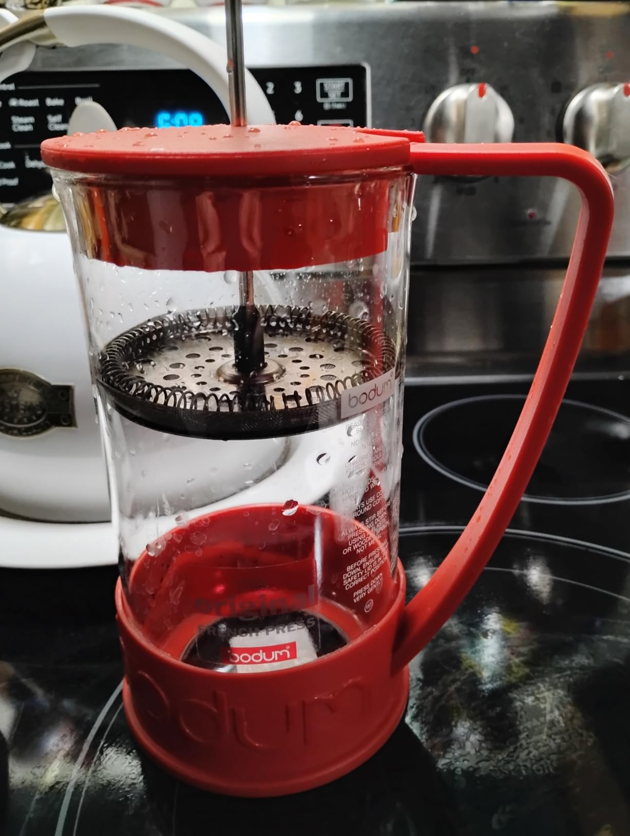 Bodum 34oz Brazil French Press Coffee Maker, High-Heat Borosilicate Glass, Black - Made in Portugal customer photo 1