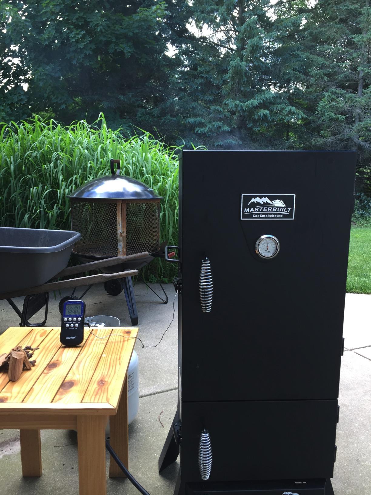 Masterbuilt 30-Inch Dual Fuel Propane & Charcoal Vertical Smoker with 730 Sq. In. Cooking Space, Push-Button Ignition, Temperature Gauge, 4 Smoking Racks, Black customer photo 2