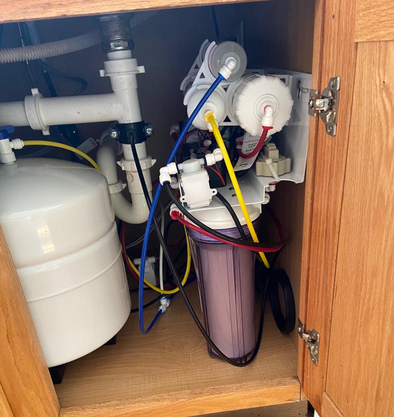 iSpring RCC7P-AK, 6-Stage Reverse Osmosis System Under Sink Alkaline Water Filter and Pump, RO Drinking Water Filtration System, Patented Top-Mounted Faucet Design for Easy Installation customer photo 1