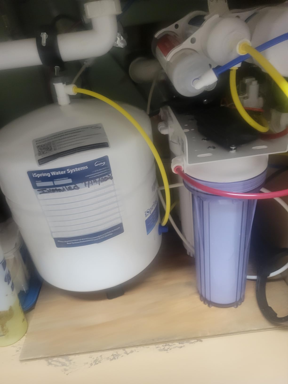 iSpring RCC7P-AK, 6-Stage Reverse Osmosis System Under Sink Alkaline Water Filter and Pump, RO Drinking Water Filtration System, Patented Top-Mounted Faucet Design for Easy Installation customer photo 2