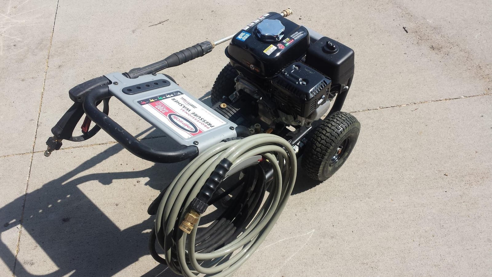 SIMPSON Cleaning PS3228 PowerShot 3300 PSI Gas Pressure Washer, 2.5 GPM, Honda GX200 Engine, Gas Power Washer For Professionals, AAA Triplex Pump, 25' MorFlex Hose, 5 Nozzles, Steel Frame, 49-State customer photo 2
