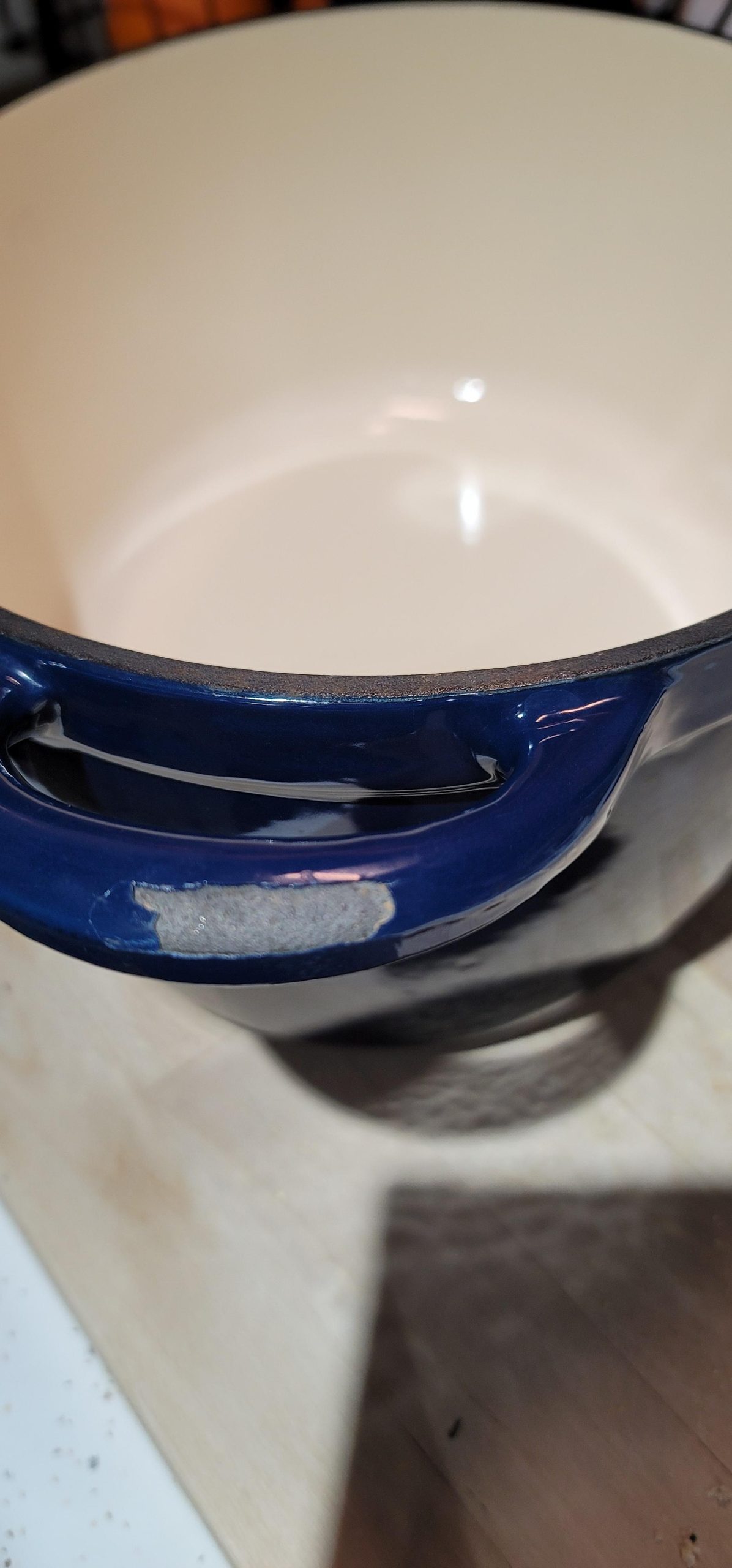 Tramontina Bestow Enameled Cast Iron 7-Qt Oval Dutch Oven Pot with Lid | Great for Braising, Roasting and Bread Baking - Blue customer photo 1
