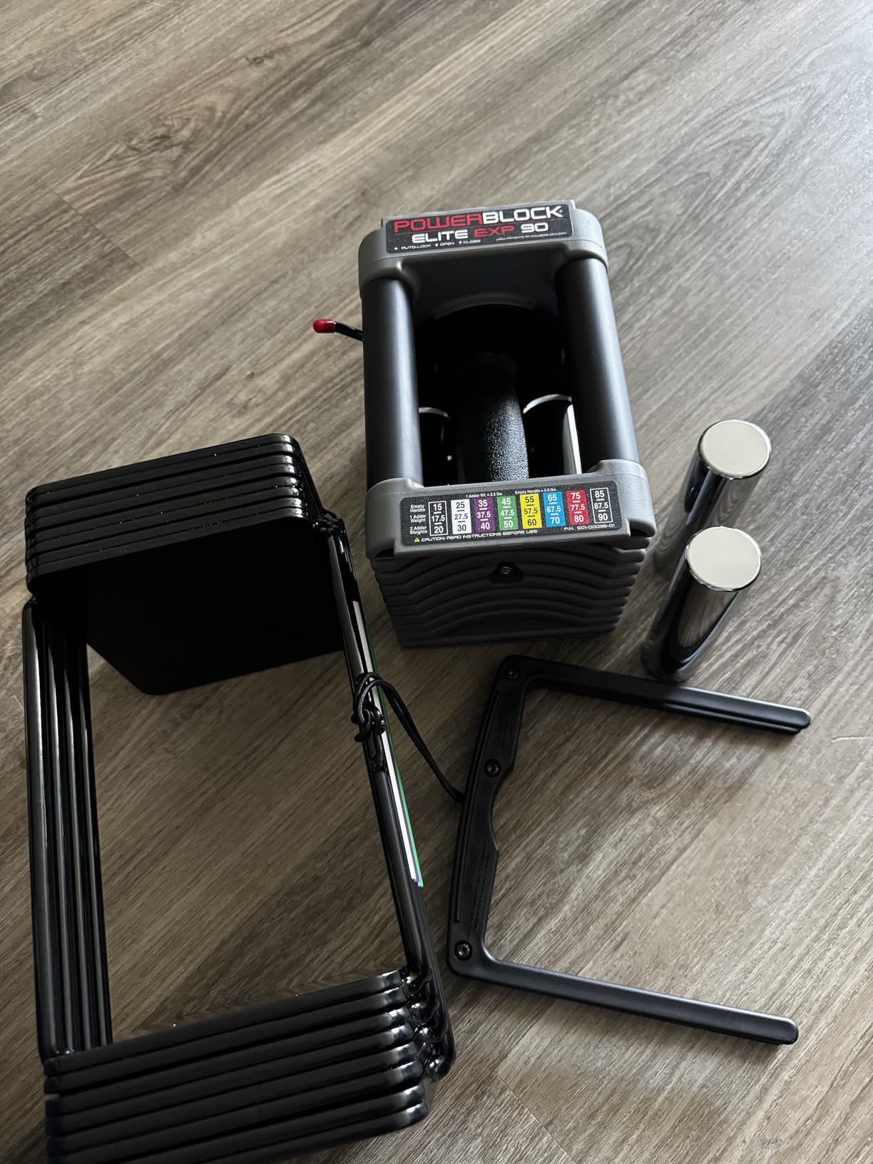 PowerBlock Elite EXP Adjustable Dumbbells, Sold in Pairs, Stage 1, 5-50 lb. customer photo 2