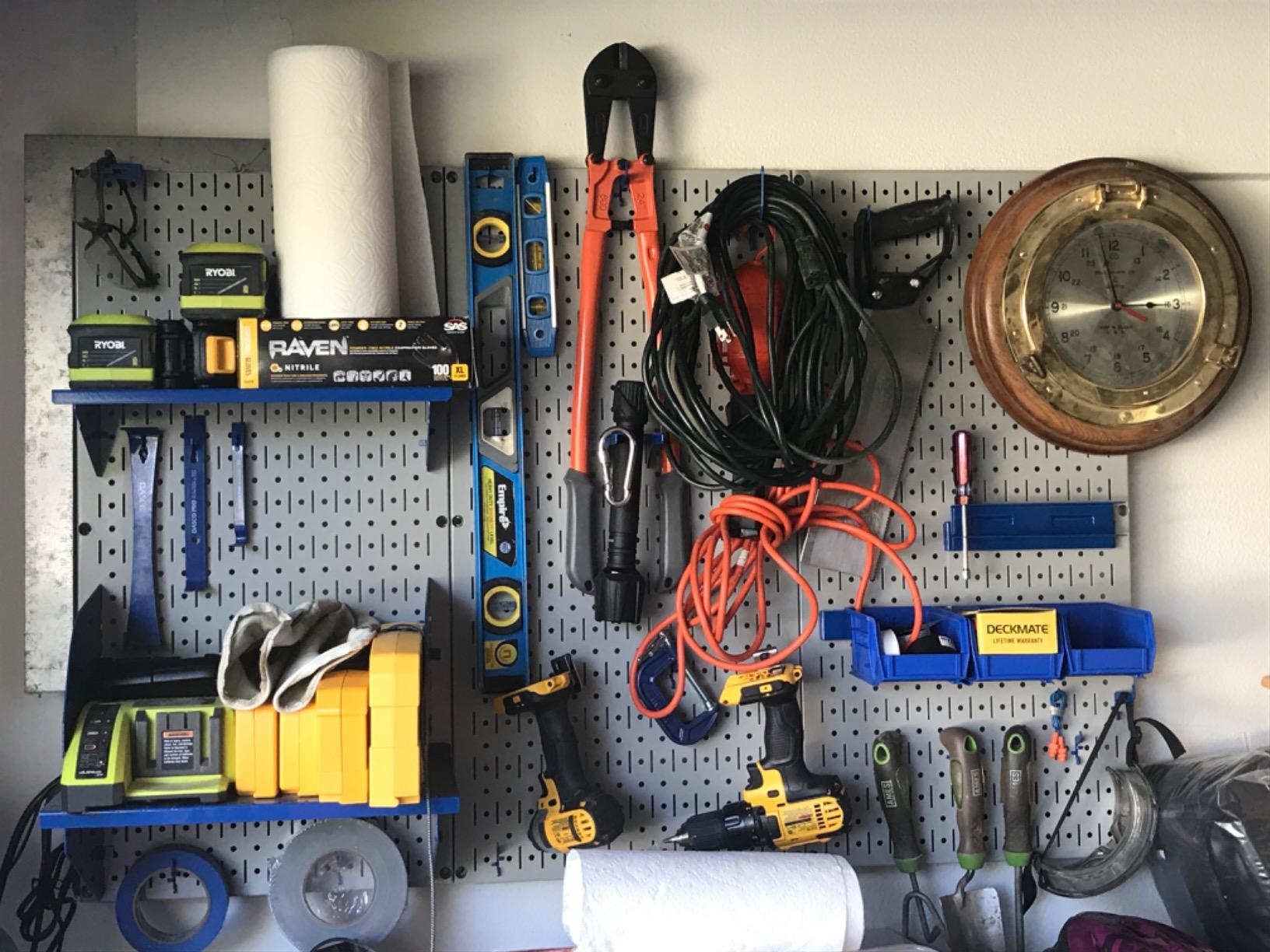 Wall Control Pegboard Organizer 4 ft. Metal Pegboard Standard Tool Storage Kit with Black Toolboard and Black Accessories customer photo 2