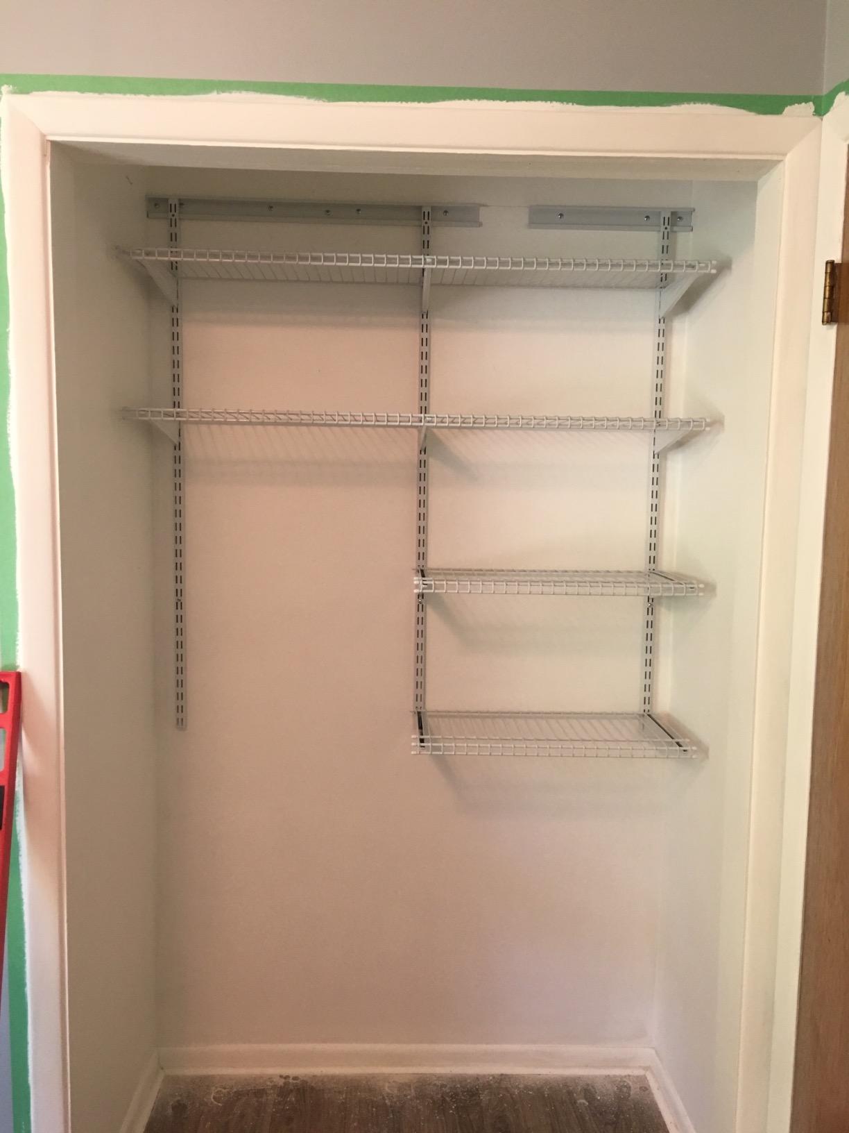 ClosetMaid ShelfTrack Wire Closet Organizer System, Adjustable from 5 to 8 Ft., with Shelves, Clothes Rods, Hardware, Durable Steel, White customer photo 2