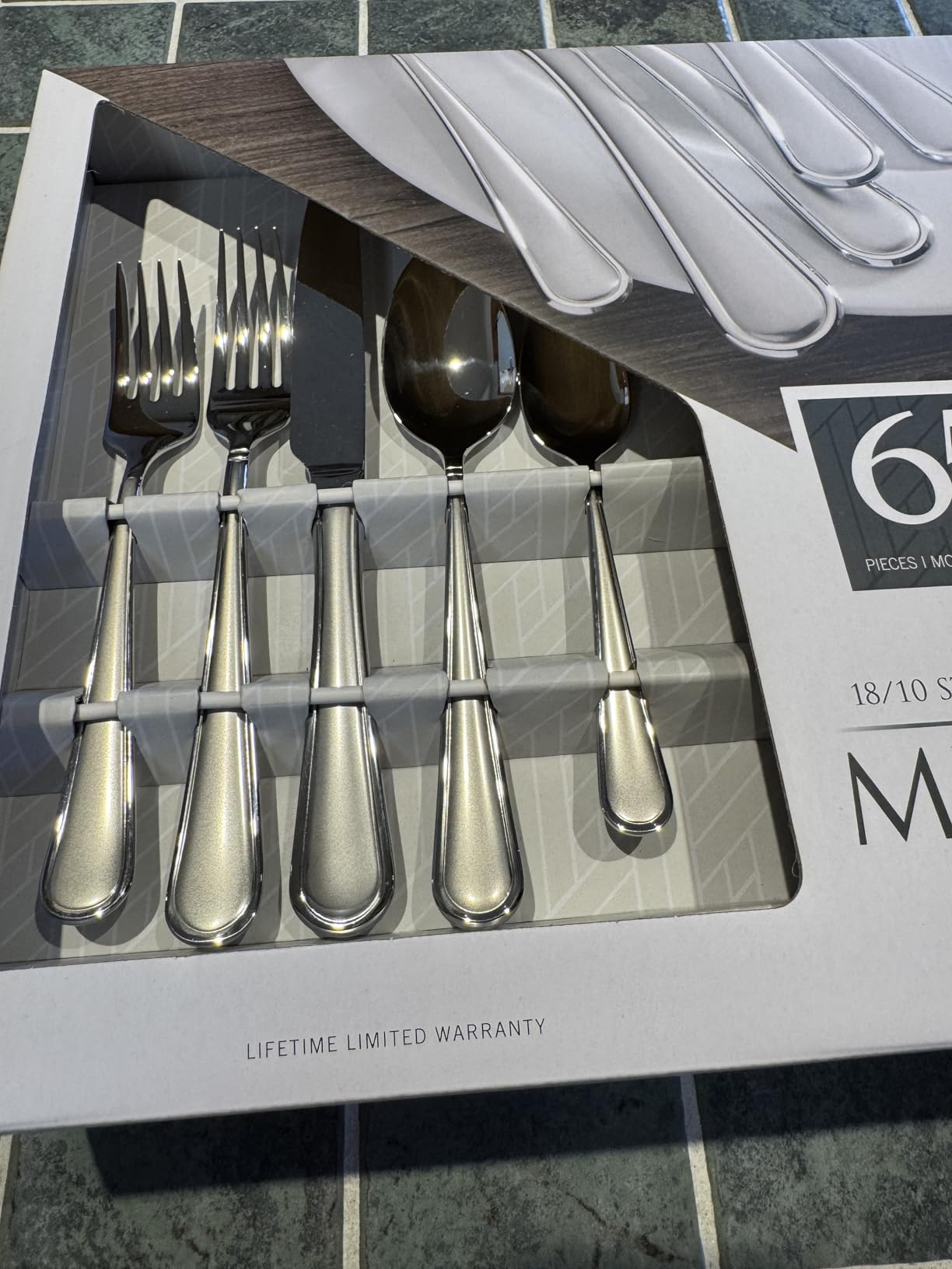 Mikasa Satin Loft 65-Piece Flatware Set, Service for 12, 18/10 Stainless Steel Silverware with Satin Finish, Includes Serving Utensils, Dishwasher Safe customer photo 2