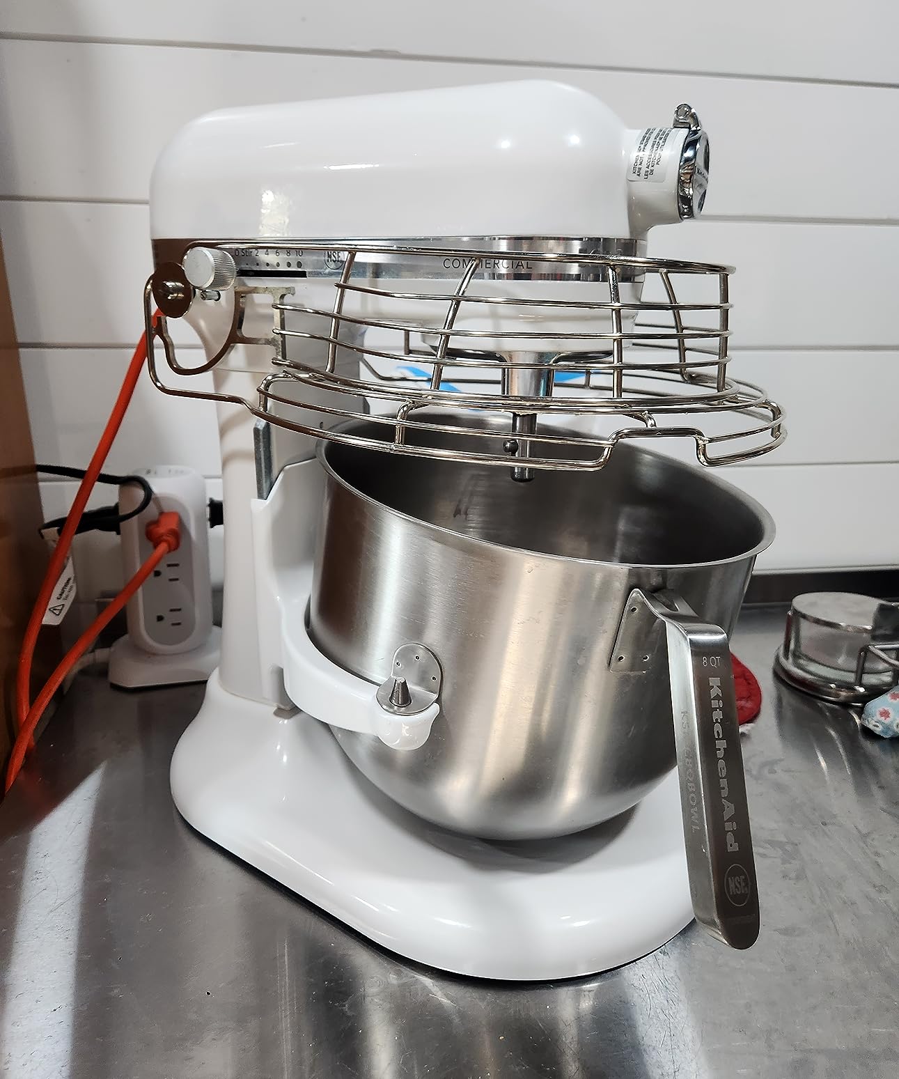 KitchenAid Commercial Series 8 Quart Bowl-Lift Stand Mixer with Stainless Steel Bowl Guard - KSMC895 customer photo 1