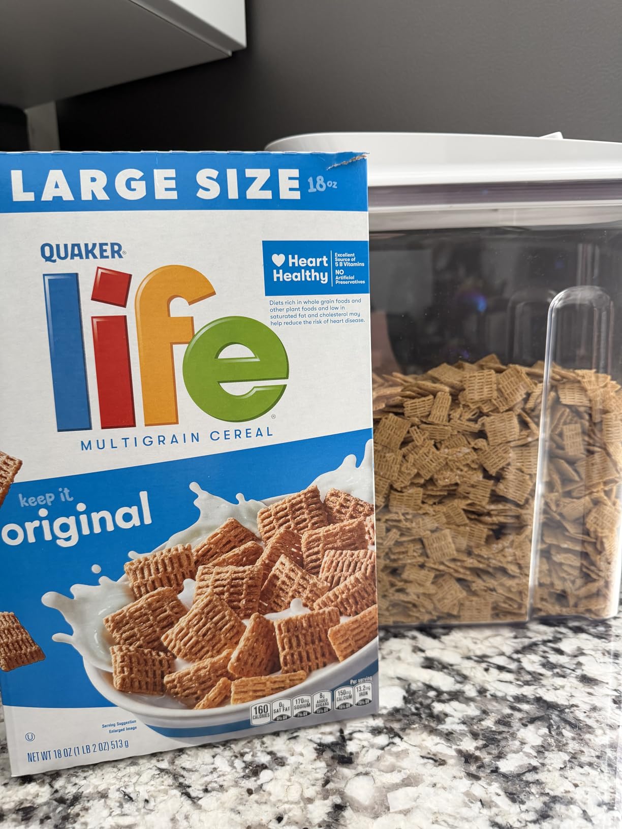 OXO Good Grips Airtight POP Large Cereal Dispenser (4.5 Qt) | Stores dry ingredients efficiently, optimizing countertop organization customer photo 2