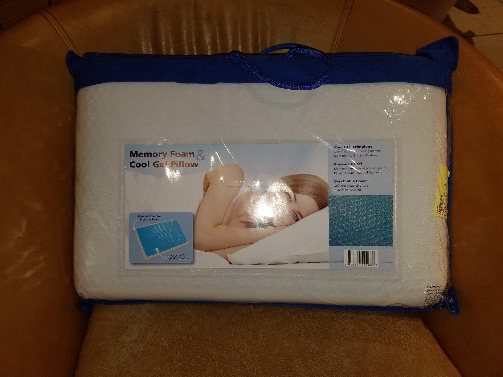 Cool Gel Cooling Pillow for Side Sleepers, Standard Size Memory Foam Pillow for Neck Pain Relief, Medium Firm Ergonomic Contour, Bed Pillows for Sleeping, Back Sleeper Neck and Shoulder Support customer photo 1
