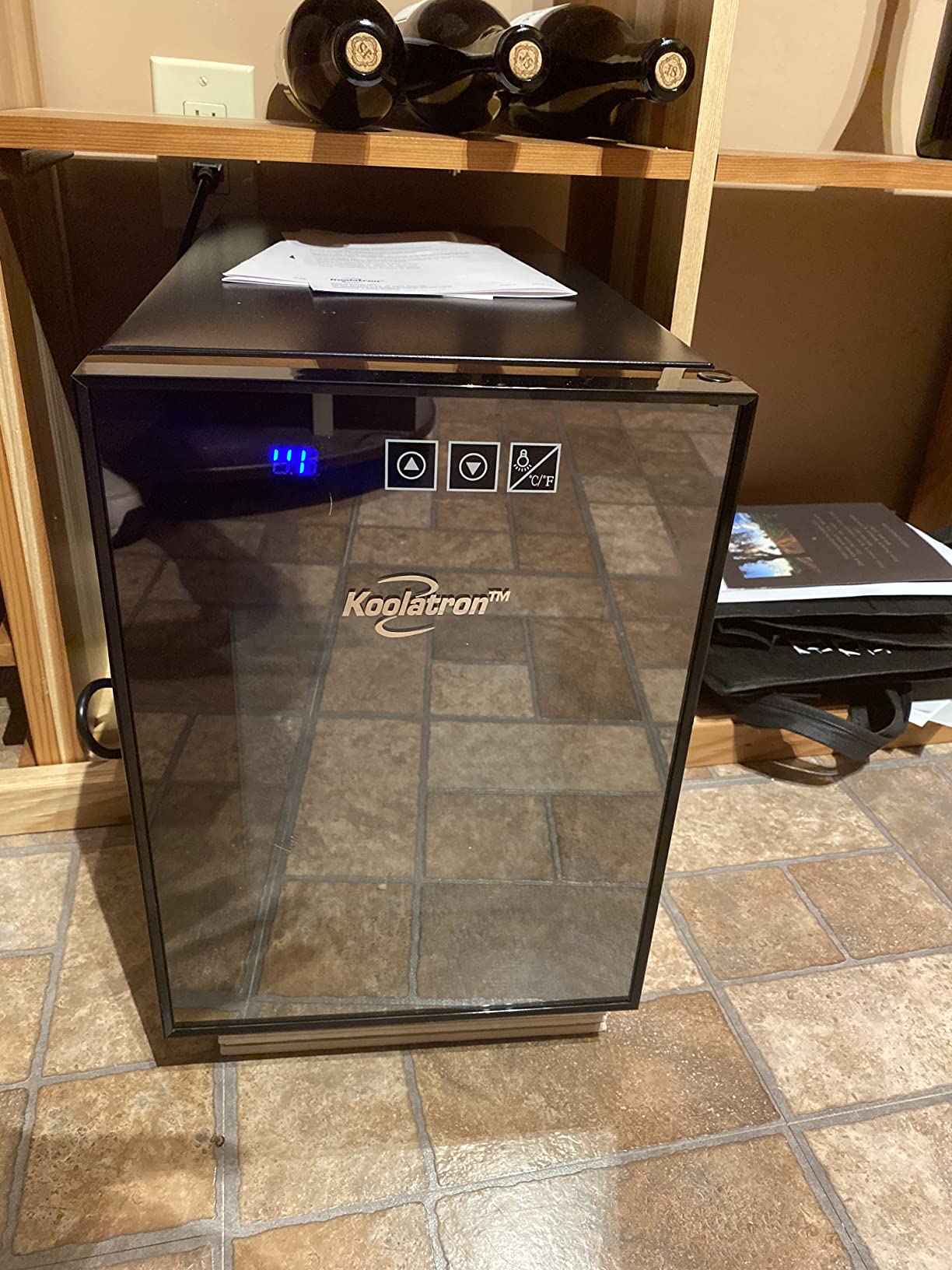 Koolatron 6 Bottle Wine Fridge - Freestanding Wine Cooler with Glass Door, 0.6 cu ft (16 L) Beverage Can Refrigerator, Digital Temperature Control, Ideal for Red, White & Sparkling Wine, Champagne customer photo 2