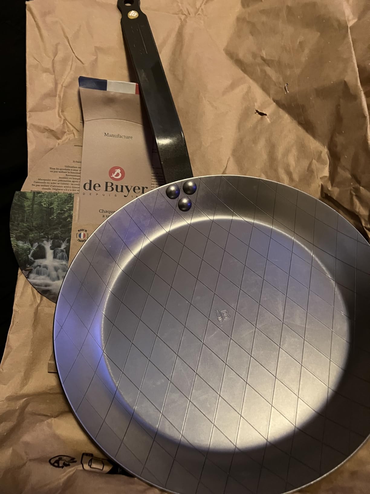 de Buyer MINERAL B Carbon Steel Steak Pan - 11