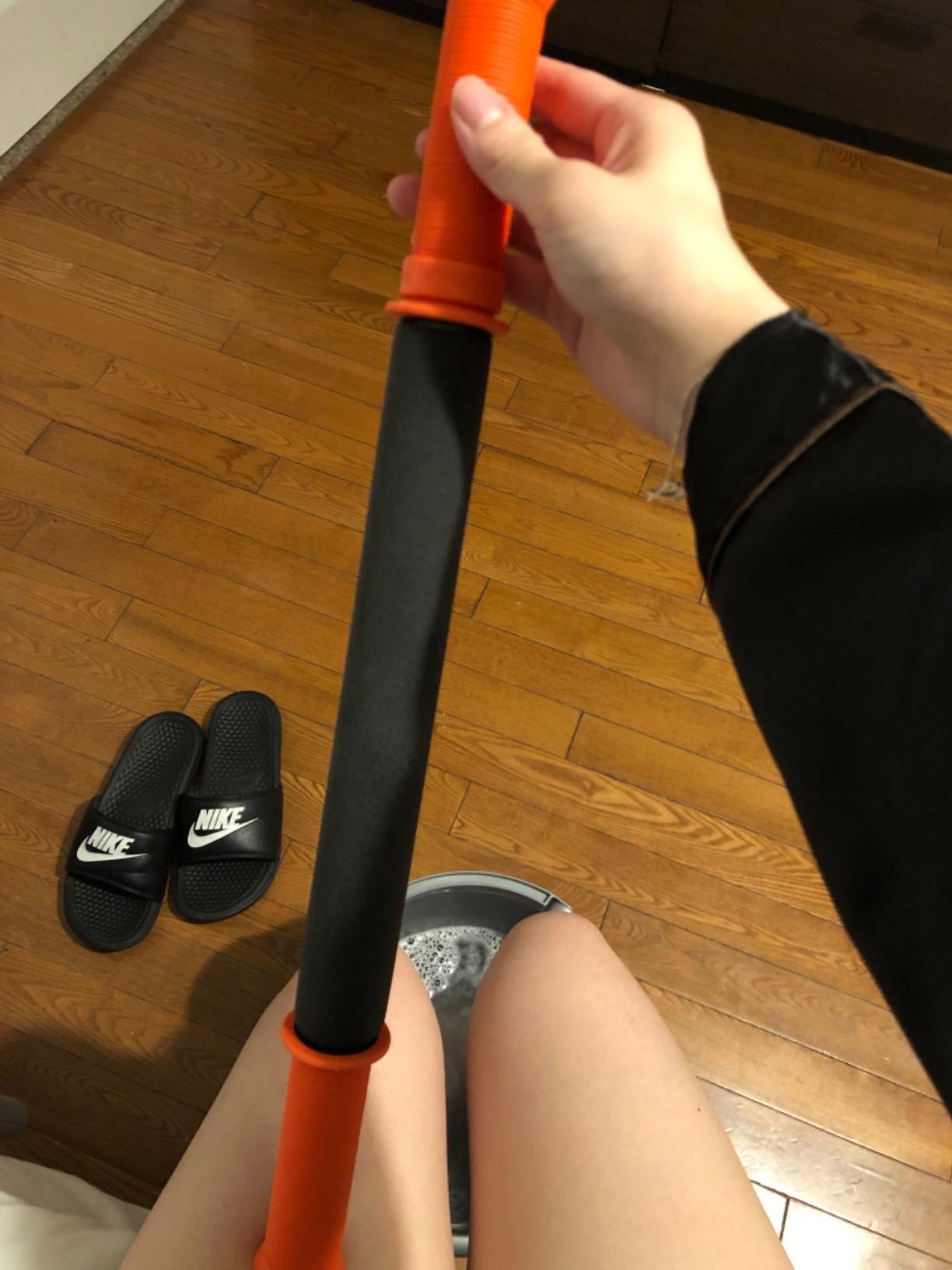 Tiger Tail 18in Massage Stick Portable Roller, Handheld, Deep Tissue Foam Roller, Body Massage and Myofascial Release Tool for Legs, Neck, Calves, Thighs, Shins & Back, The Original 18, Made in USA customer photo 1