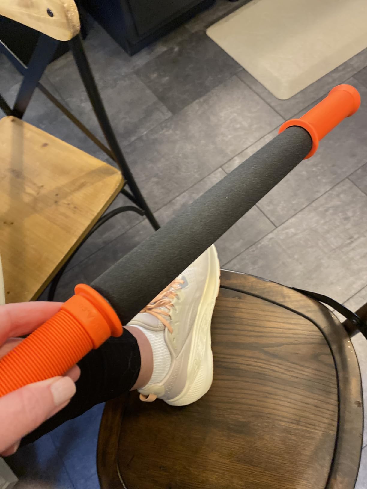 Tiger Tail 18in Massage Stick Portable Roller, Handheld, Deep Tissue Foam Roller, Body Massage and Myofascial Release Tool for Legs, Neck, Calves, Thighs, Shins & Back, The Original 18, Made in USA customer photo 2