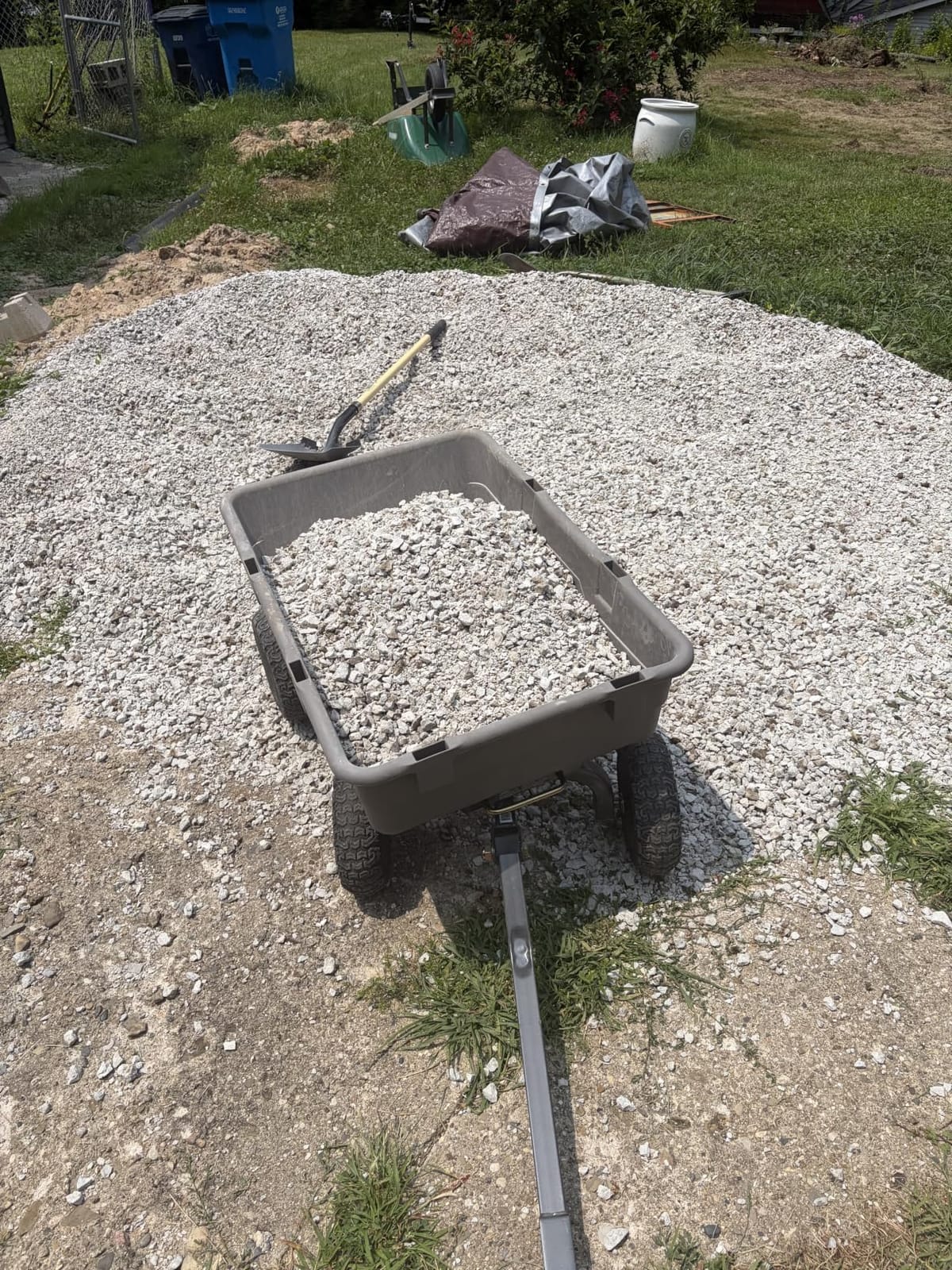 Gorilla Carts Poly Dump Cart, 800 lb. Capacity, 5 Cu Ft, Gray customer photo 1