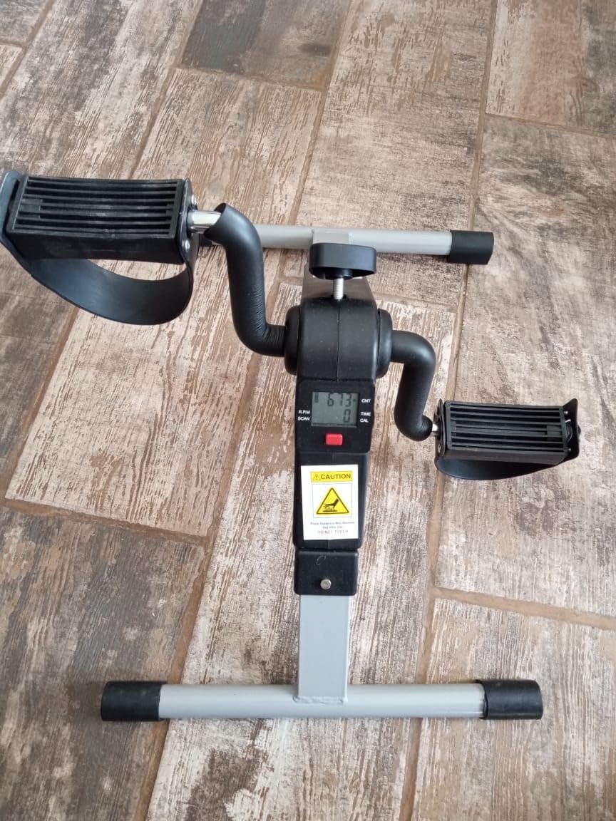 Under Desk Exercise Bike Pedal Exerciser - Mini Stationary Cycle with Adjustable Resistance, Calorie Tracker & Foldable Design - Compact Pedal Machine for Home, Office, or Physical Therapy by Wakeman customer photo 2