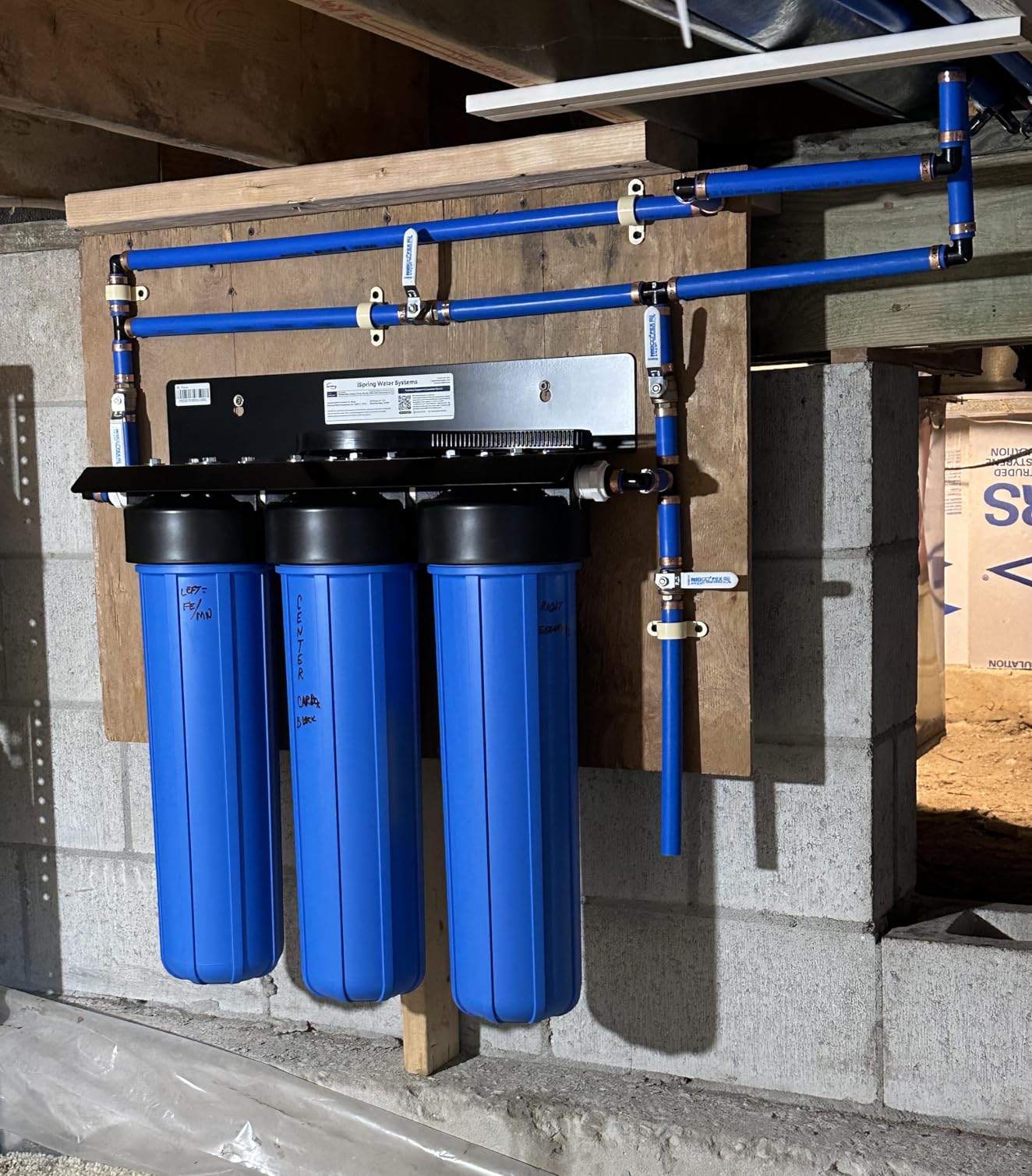 iSpring WGB32BM Iron, Manganese Whole House Water Filter System | Reduces Iron, Manganese, Chlorine, Sediment, Taste and Odor, 1-Inch Inlet/Outlet, Lasts up to 12 Months or 100K Gallons customer photo 2