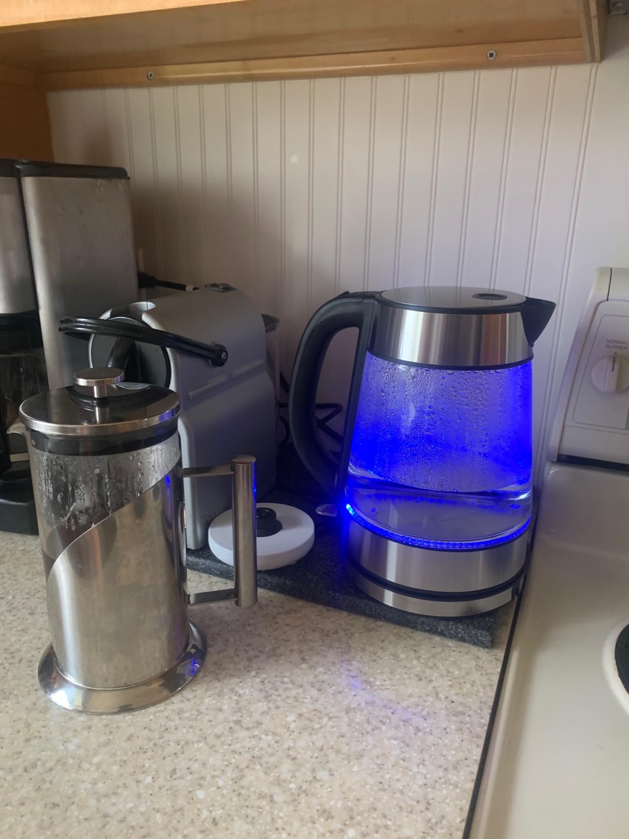 Cafe Du Chateau French Press Coffee Maker, 34 oz Glass, Stainless Steel | Easy Brew, Durable Clear Glass, 4-level Filtration, 34 oz Capacity, Coffee Press for Camping, Tea Brewer, BPA-Free Materials customer photo 2