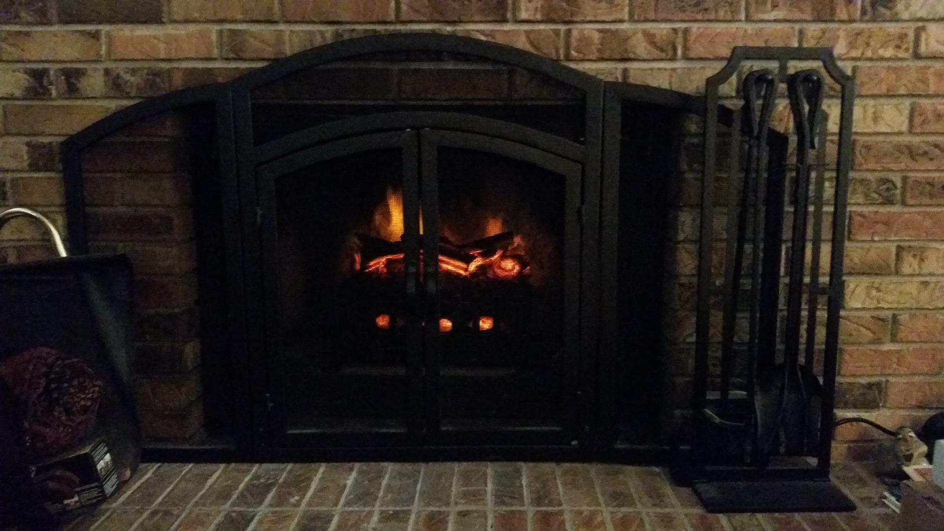 duraflame Electric Log Set 1,000 Sq Ft Heater, Faux Logs Insert with Infrared Flames for Existing Fireplaces, Remote Control Included customer photo 1