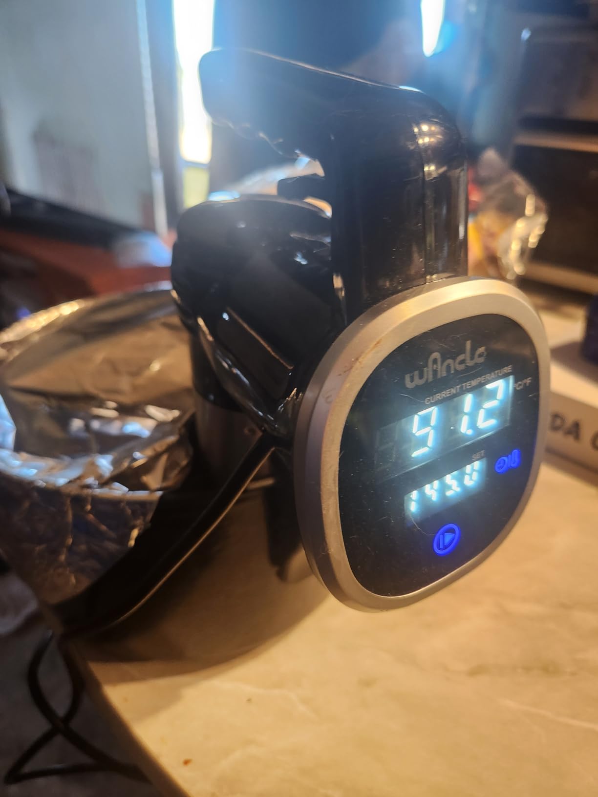 Sous Vide Cooker Immersion Circulator, Wancle sous vide machine 850W, Ultra-Quiet, 120V, Black customer photo 1