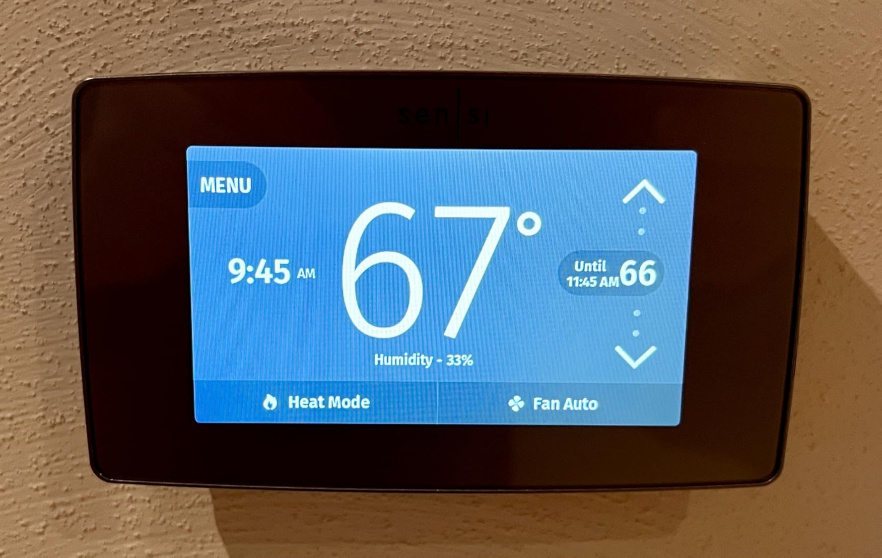 Sensi Touch Smart Thermostat by Emerson with Touchscreen Color Display, Programmable, Wi-Fi, Mobile App, Easy DIY, Data Privacy, Works with Alexa, Energy Star Certified, ST75 - Black, C-Wire Required customer photo 2