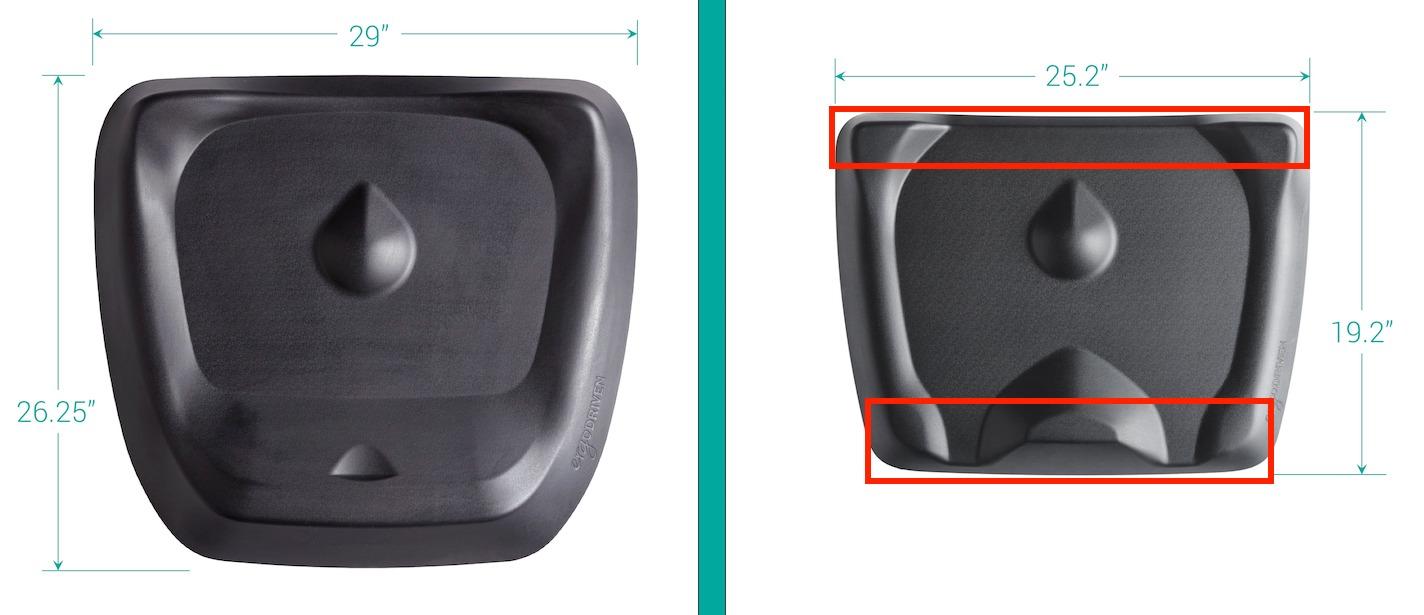 Standing Desk Mat - Topo Mini by Ergodriven | The Smaller Not-Flat Anti-Fatigue Standing Desk Mat with Calculated Terrain | Ultra-Thick Premium Comfort Foam, Durable, No PFAs or PVC | Obsidian Black customer photo 1