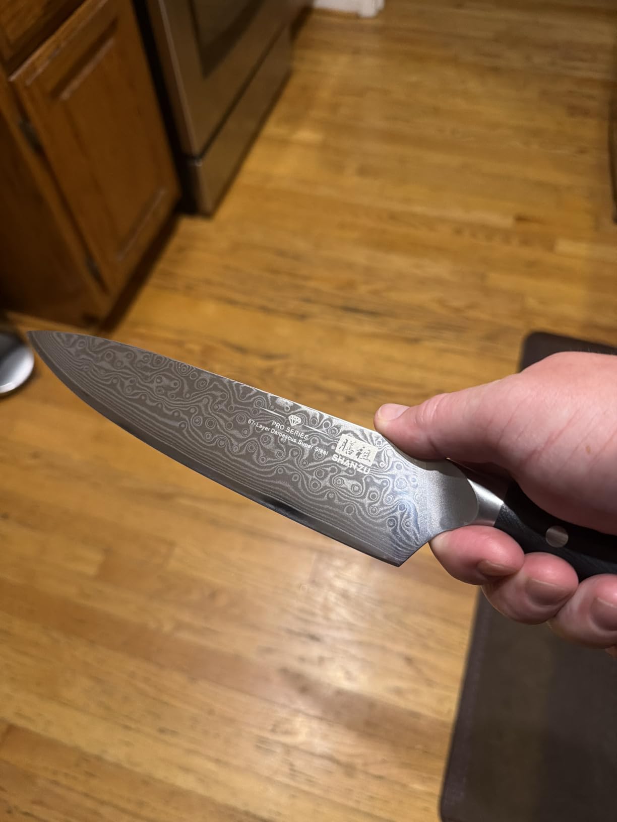 SHAN ZU Chef Knife 8 Inch Japanese Steel Damascus Kitchen Knife | Professional Kitchen Knives Ultra Sharp High Carbon Super Steel Kitchen Utility Knife customer photo 1