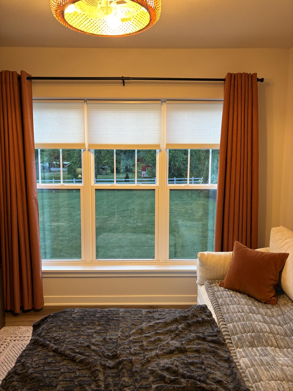 Yakamok Grey Room Darkening Curtains 52x84 inch Gray Grommet-Living Room | 2 panels, blackout window treatment, thermal insulated, light blocking drapes, privacy protection, bedroom study dining room customer photo 1