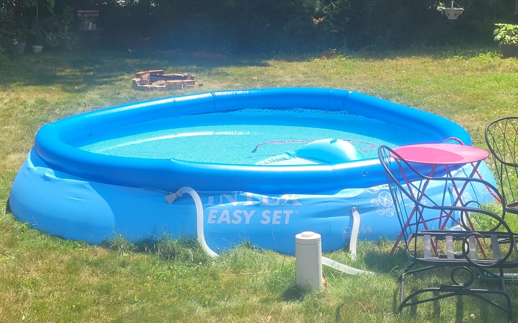 INTEX Easy Set 15 ft x 48in Inflatable Ring Above Ground Pool Set w/Pump | 26167EH - 1000 GPH Cartridge Filter Pump, Ladder, Pool Cover & Ground Cloth Included customer photo 1