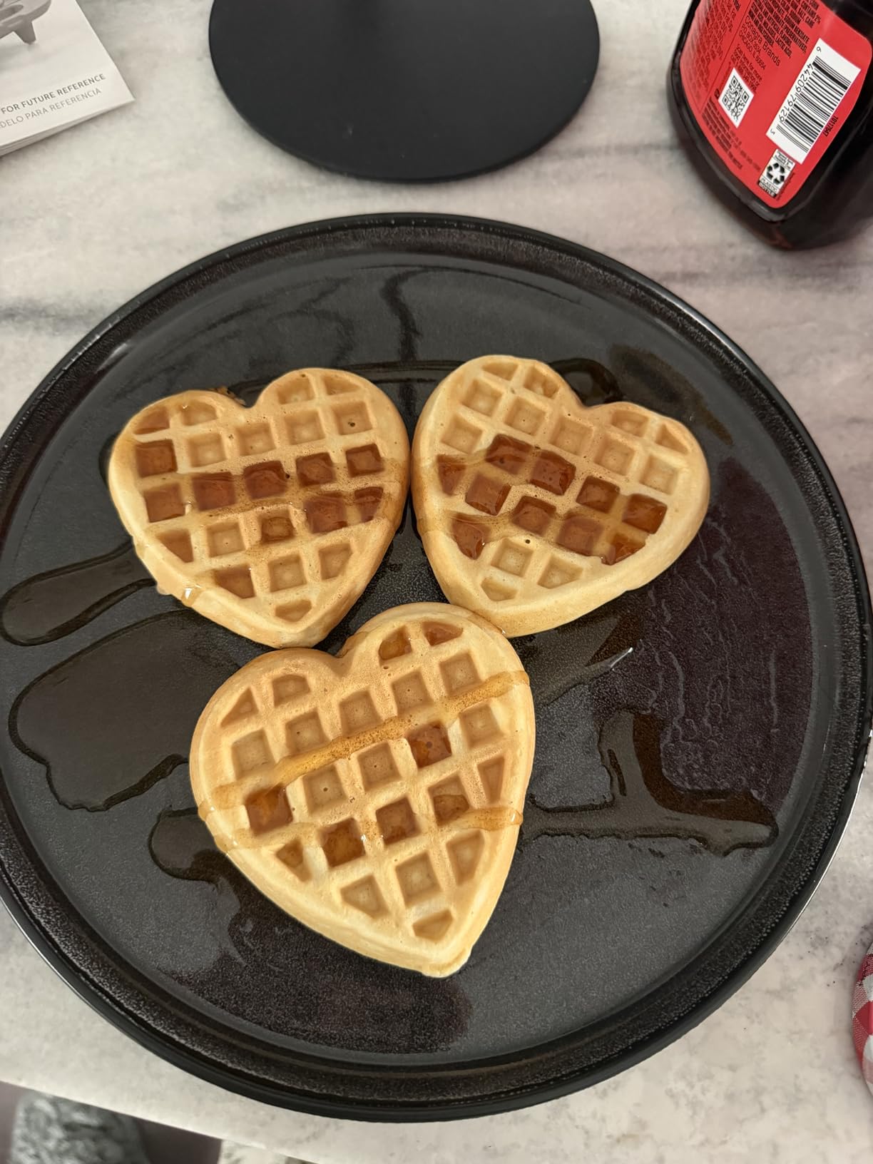 4-Section Heart Shaped Waffle Maker, Non-Stick Waffle Iron, Makes 4 Heart-Shaped Waffles customer photo 2