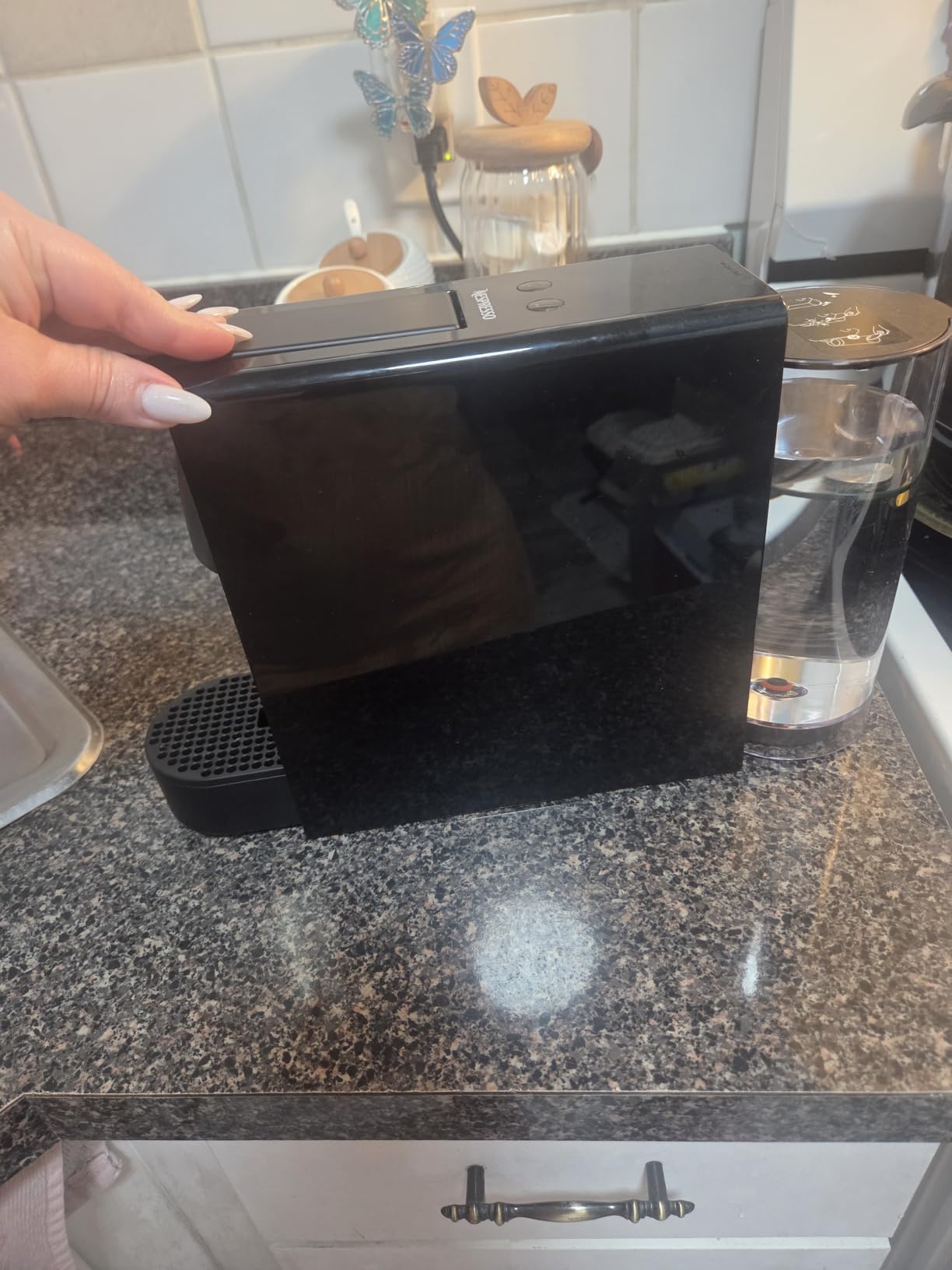 Nespresso Essenza Mini Espresso Machine by Breville, Piano Black customer photo 1